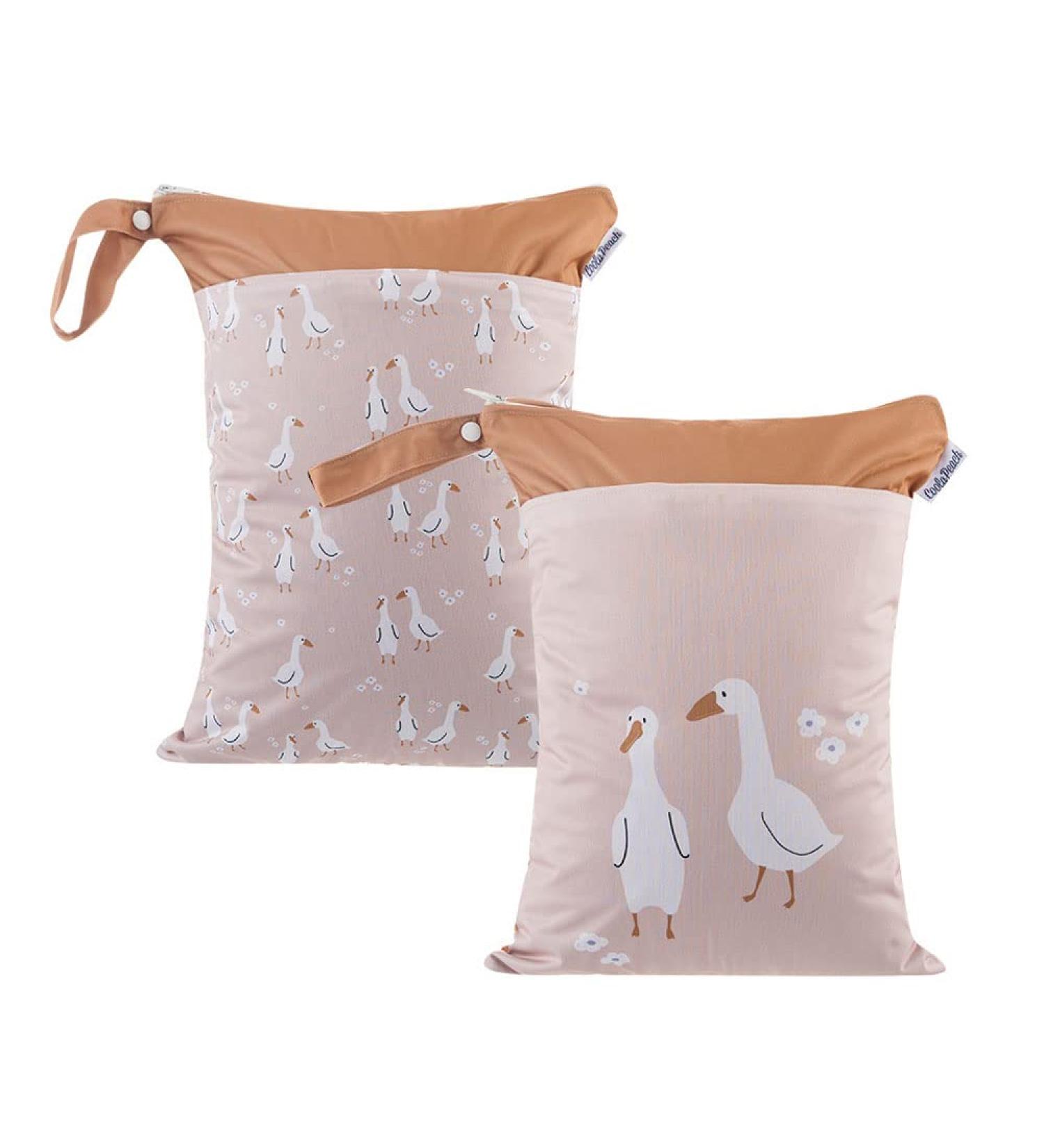 Treer Diaper Pocket for Babies - 2 Waterproof Cloth Diapers Large Wet Dry Bag Khaki Duck 30x40cm - Buy Online on GoSupps.com