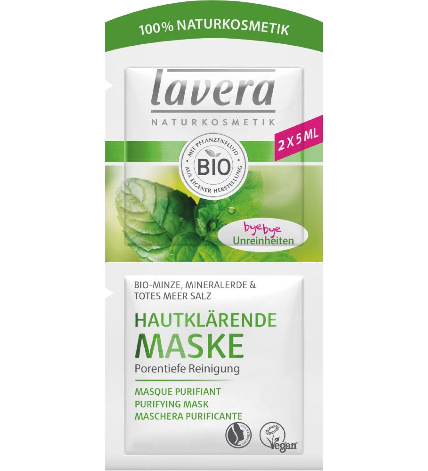 Lavera Organic Skin Clarifying Mask Organic Mint (6 x 10 ml)