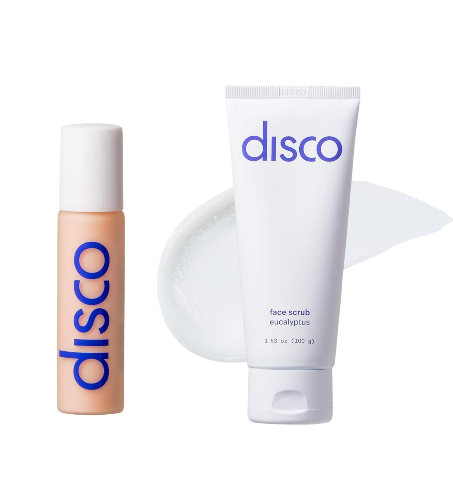 Disco Eye Stick & Exfoliating Eucalyptus Face Scrub Anti-Aging Eye Stick for Puffiness & Dark Circles + Face Scrub Men's Skincare Essentials All-Natural & Paraben-Free - Buy Online on GoSupps.com