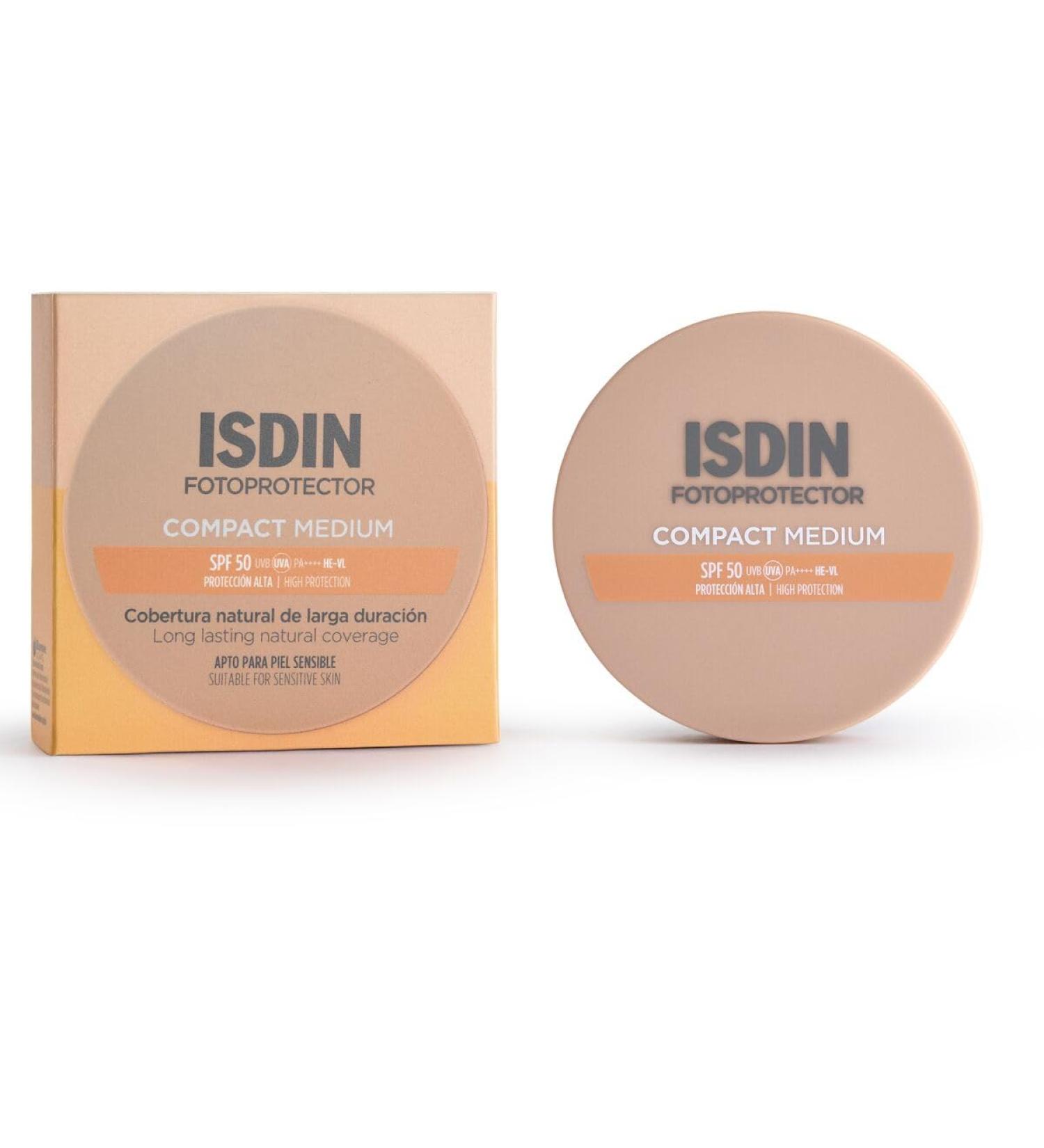 ISDIN ISDIN Fotoprotector Compact Medium SPF 50 (10 g) | Compact Facial Sunscreen | Lightweight Texture with Immediate Absorption