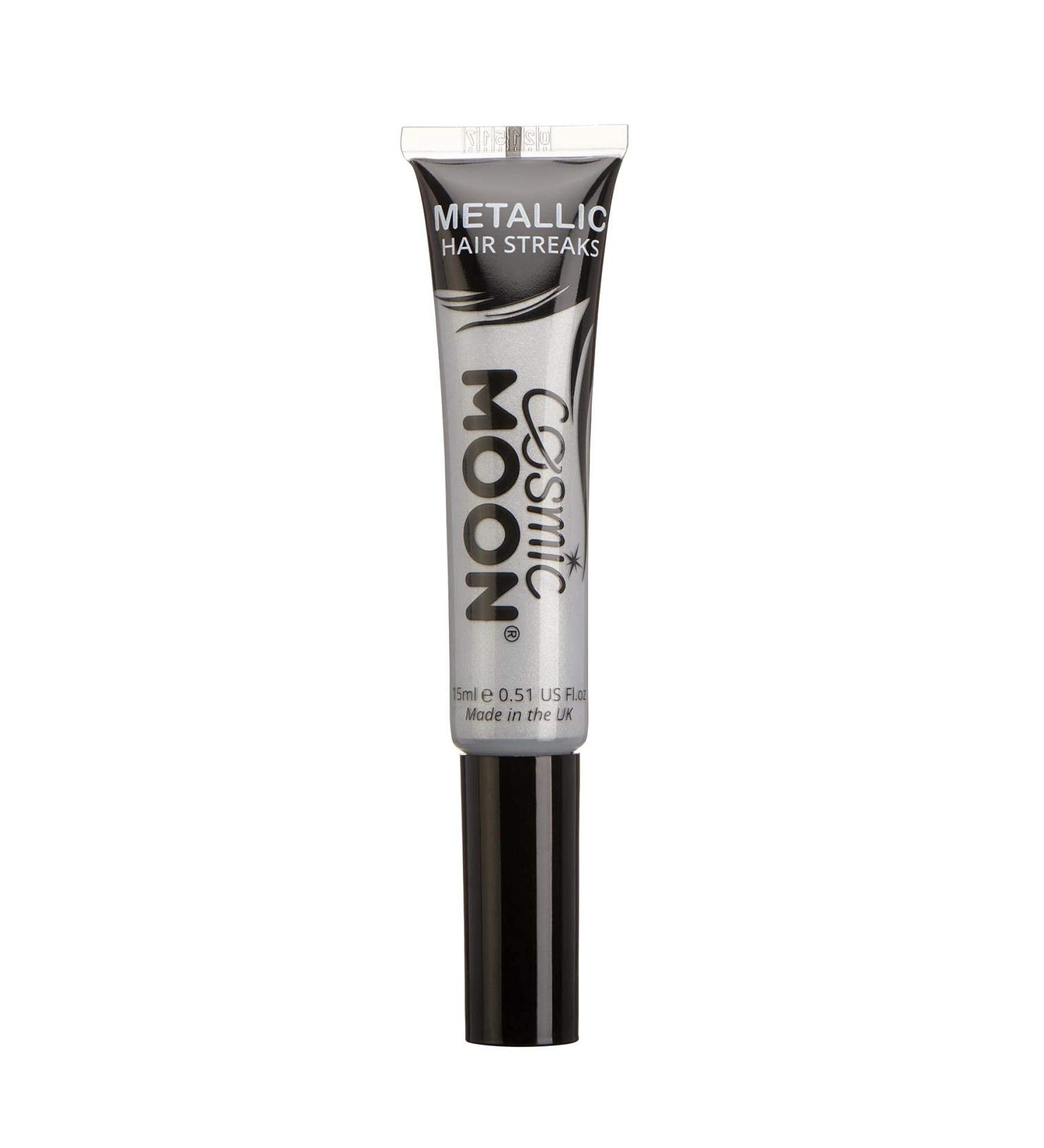 Metallic Hair Color Streaks | Cosmic Moon Silver - Temporary Wash Out Hair Dye (0.50 fl oz - Buy Online on GoSupps.com
