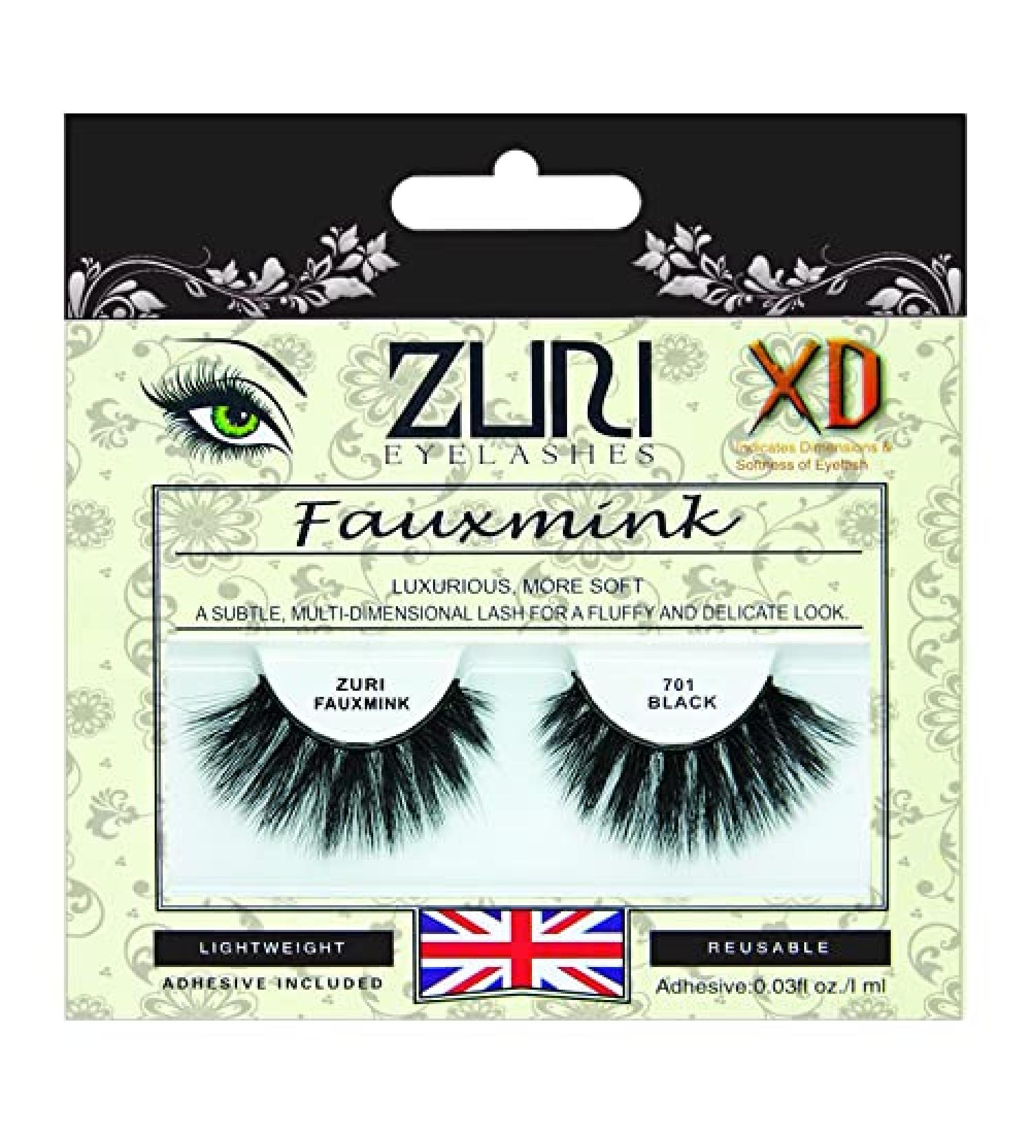 ZURI Fauxmink False Eyelashes | XD/8D X-Dimensional Natural False Lashes | False Eyelashes Natural Look | Thick Eyelashes With Lash Applicator | Natural Eyelashes with Glue | Mink Eyelashes Style #701 - Buy Online on GoSupps.com
