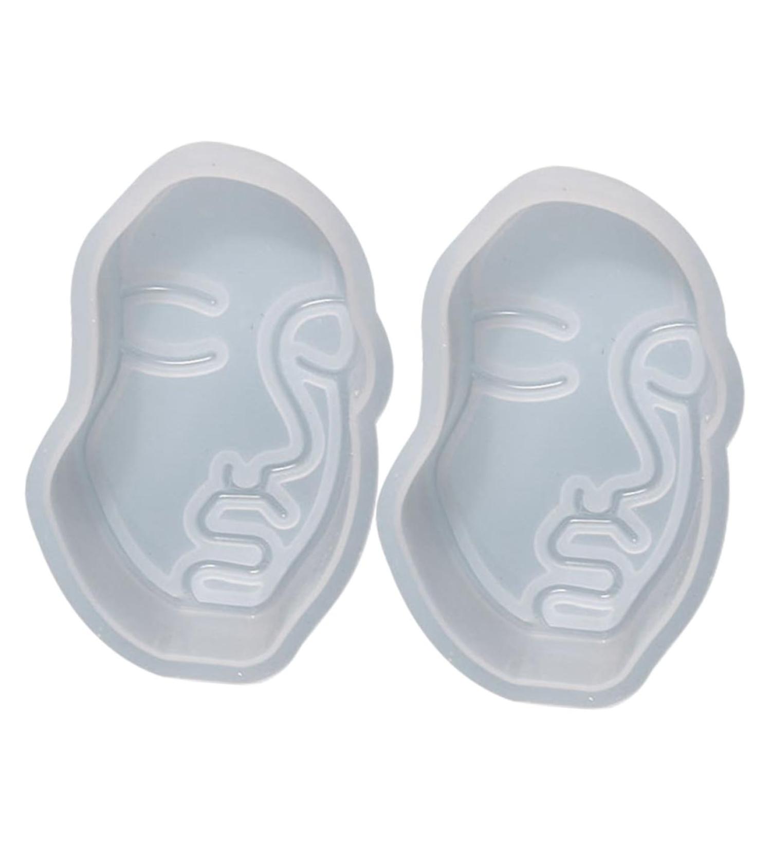STOBOK Face Resin Molds 2pcs Silicone Mold Hand Mold Silicone Cake Mold Handmade Soap Mold Candy Mold Human Face Manual Soap Molds Scented Candle Mold Crafts Household Silica Gel - Buy Online on GoSupps.com