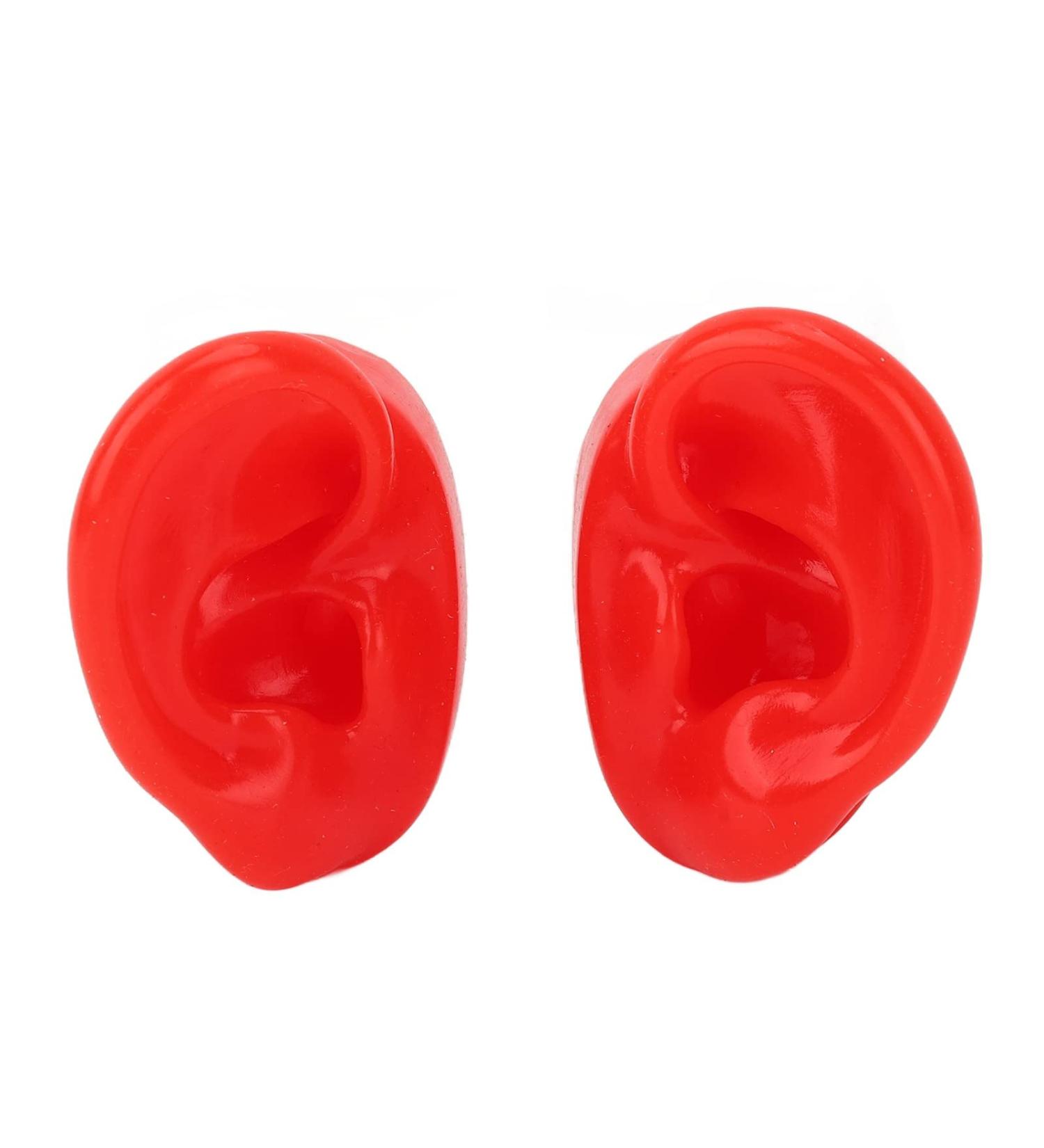 Simulated Human Ear Model Pair for Acupuncture Display - Soft & Water Resistant (Red) - Buy Online on GoSupps.com