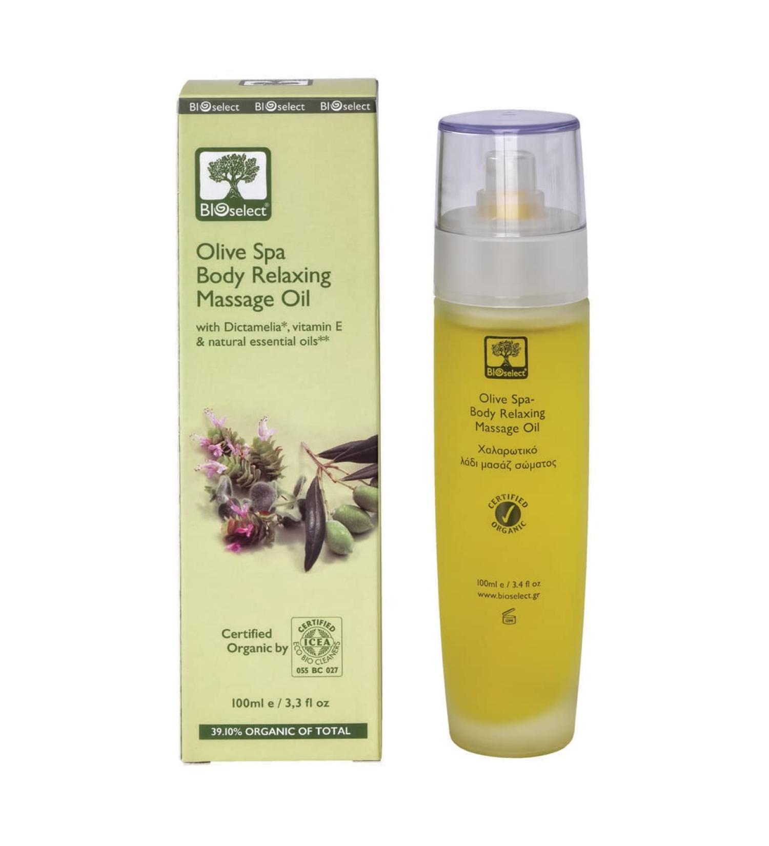 BIOselect Olive Spa Body Relaxing Massage Oil 100ML | Natural Skincare for Soothing Massage | International Shipping - Buy Online on GoSupps.com