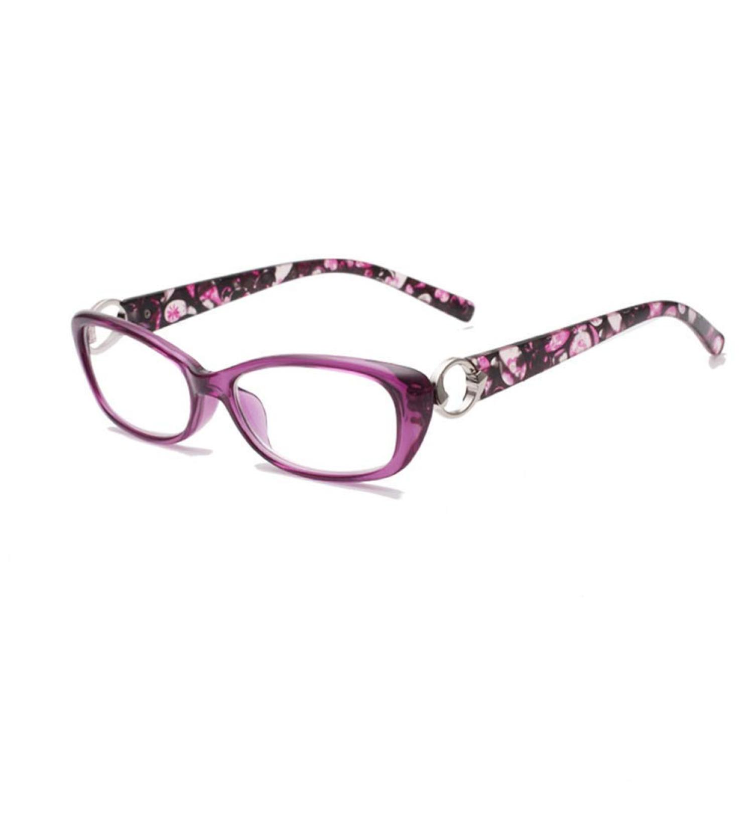 Celech Ultra-Light Elegant Full-Frame Reading Glasses for Women - Resin Diopters +1.5 +2.5 +3 +3.5 in Brown & Purple - Shop Now! - Buy Online on GoSupps.com