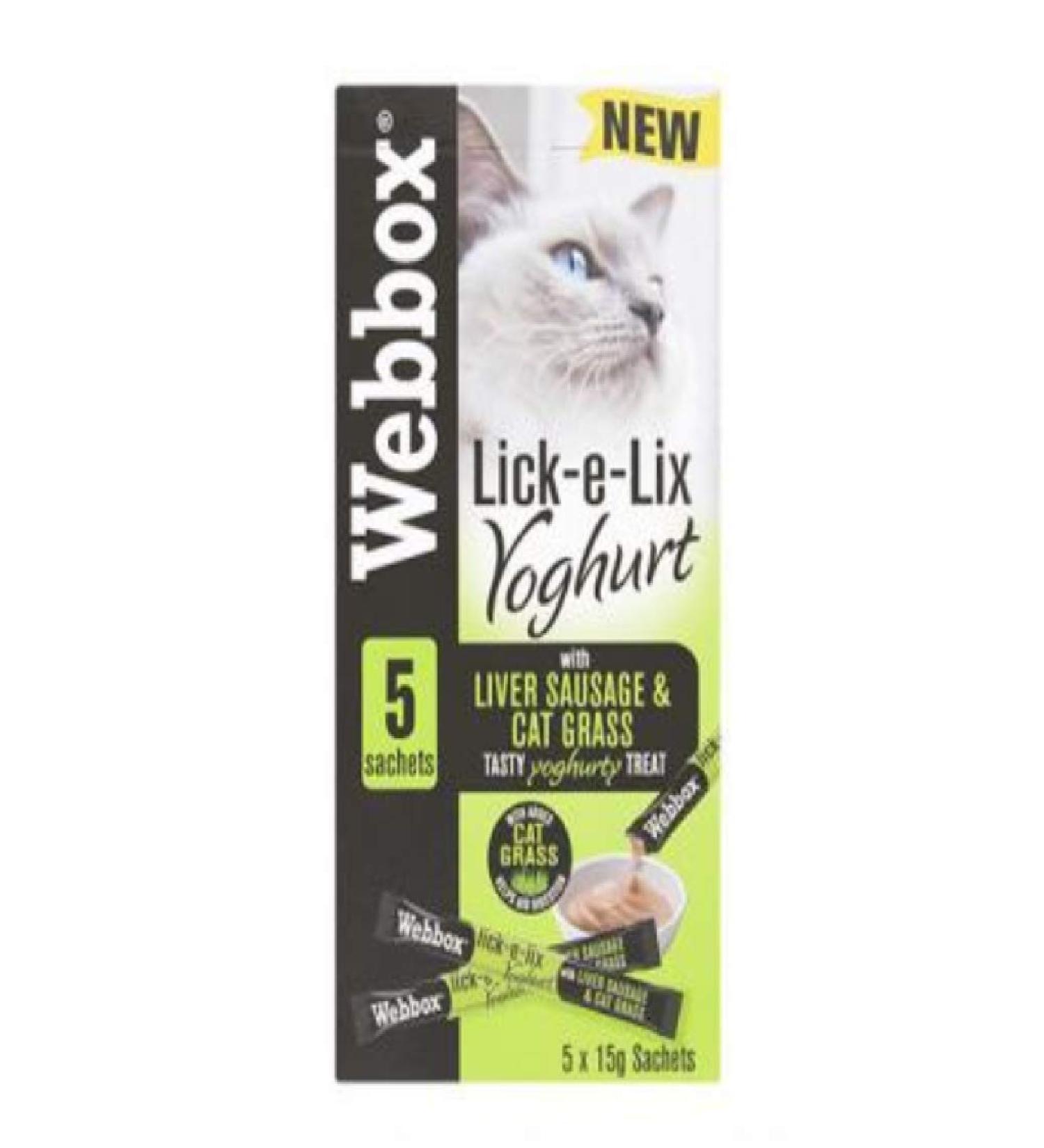 LICK-E-LIX LIVER SAUSAGE & CAT GRASS CAT TREAT 5PK -REWARD DELIGHT KITTEN (17X)