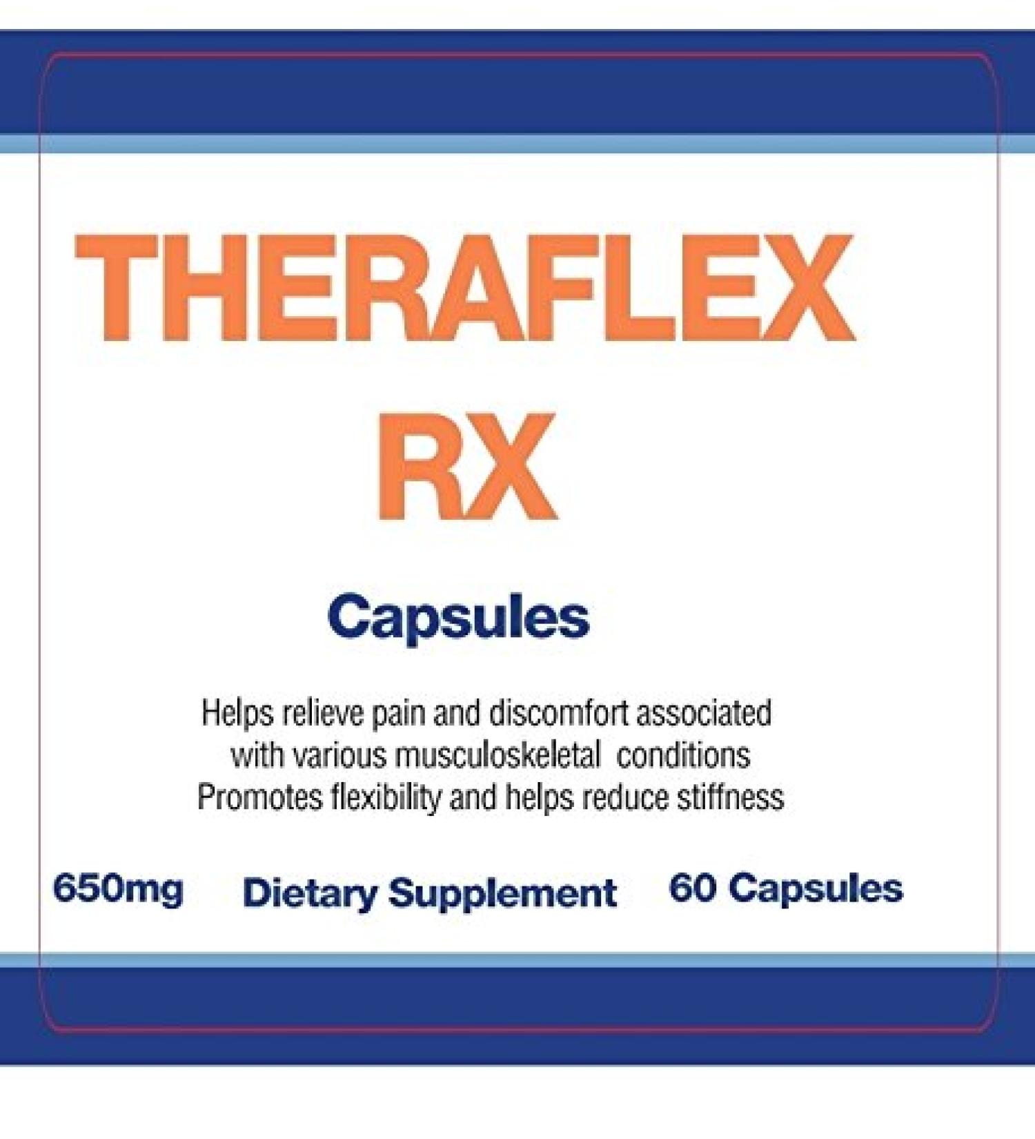 Theraflex RX Capsules - Joint & Muscle Relief with Curcuwin Turmeric Extract - 60 Capsules - Buy Online on GoSupps.com