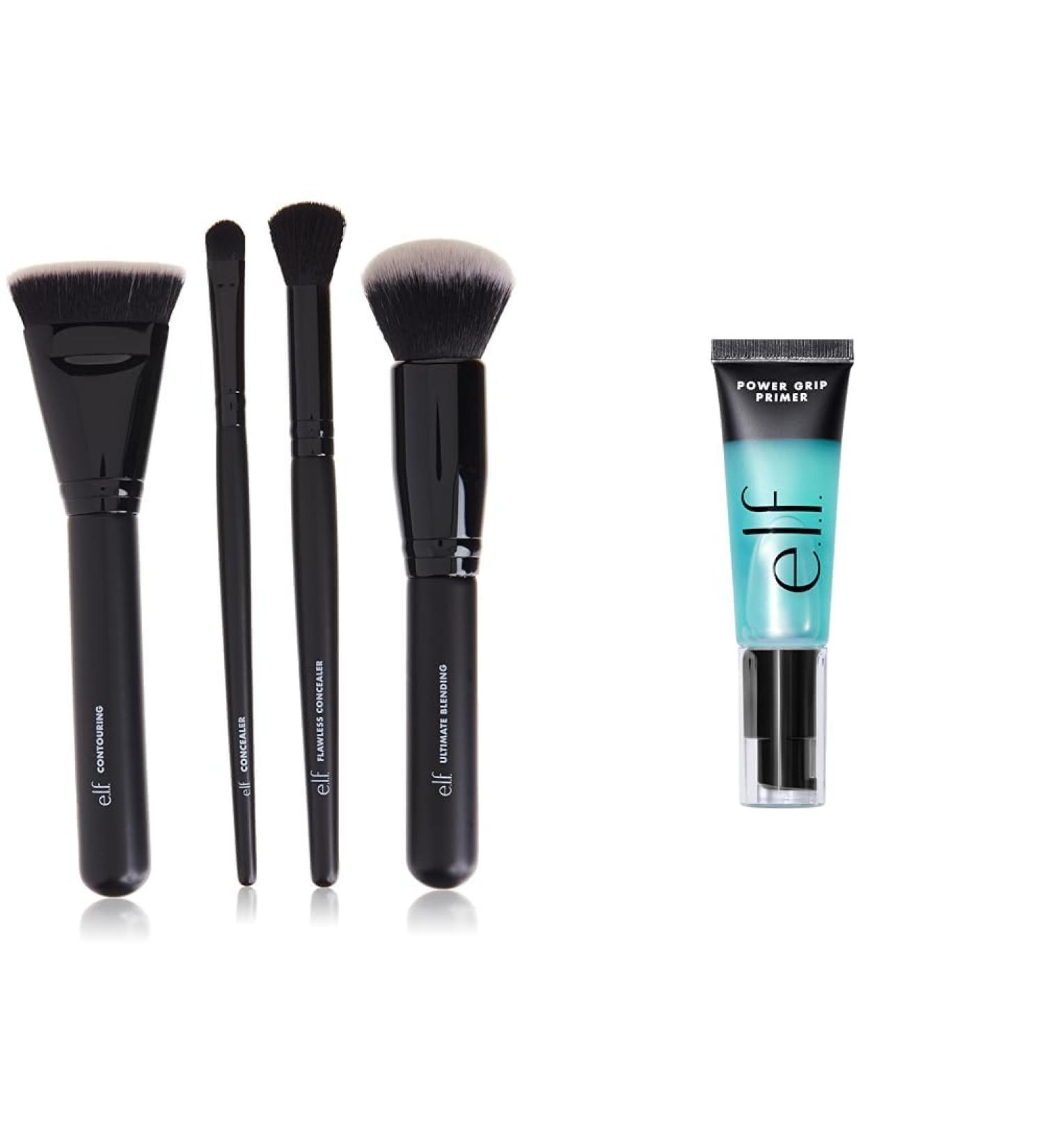 e.l.f. Complexion Perfection Brush Kit Makeup Brushes For Concealer & Foundation & Cosmetics Power Grip Primer Gel-Based & Hydrating Face Primer For Smoothing Skin - Buy Online on GoSupps.com