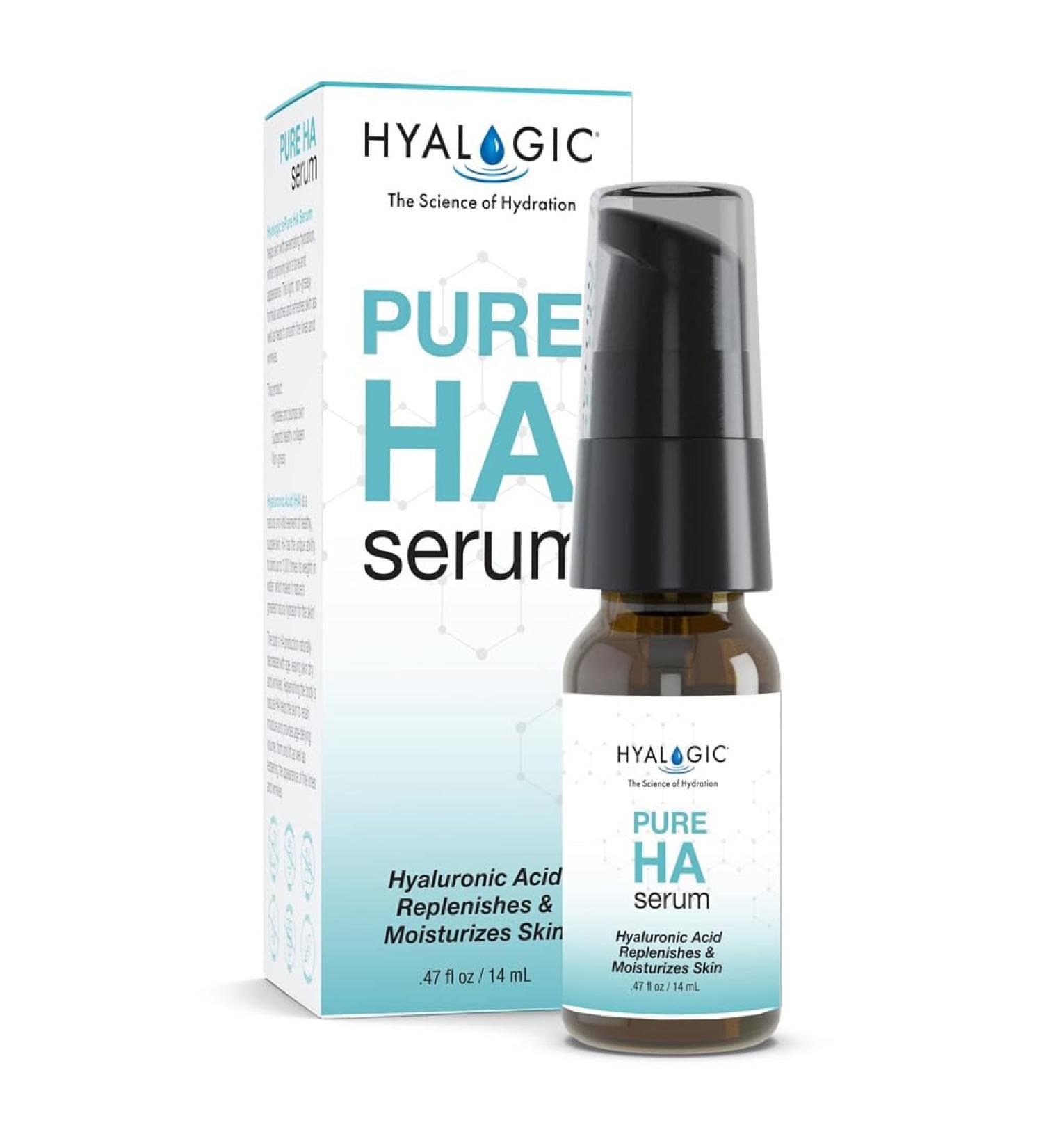 Hyalogic Pure Hyaluronic Acid Serum Ultra Hydrating Face Serum for Skin Hydration Fragrance-Free Skin Care Products Facial Serum for Face Care 1oz
