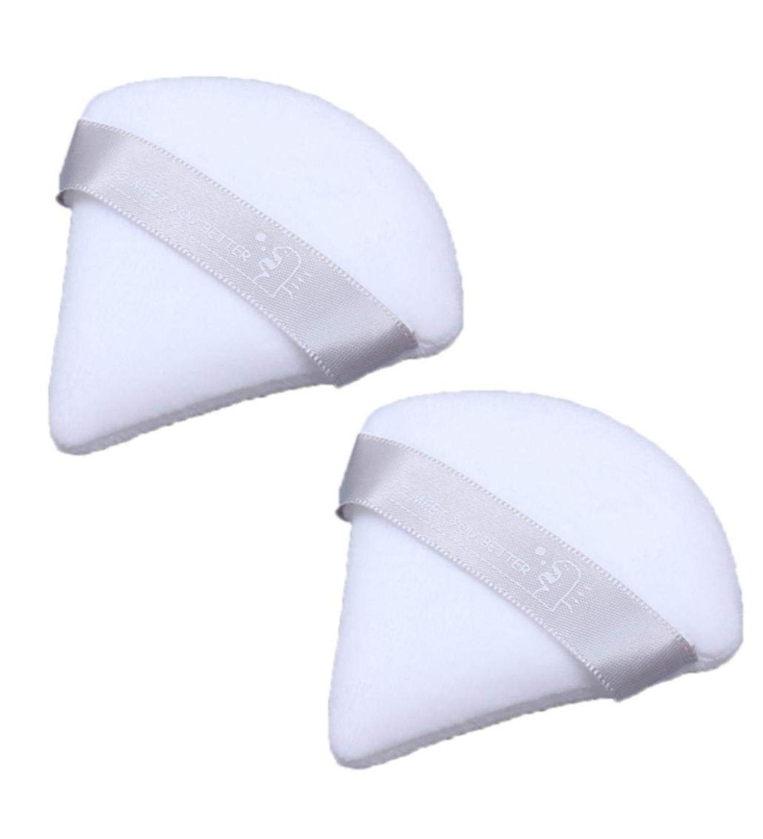 Triangle Shape Powder Puff with Strap - Ideal for Foundation Contouring Loose Powder & Concealer - Perfect Makeup Tool - Buy Online on GoSupps.com