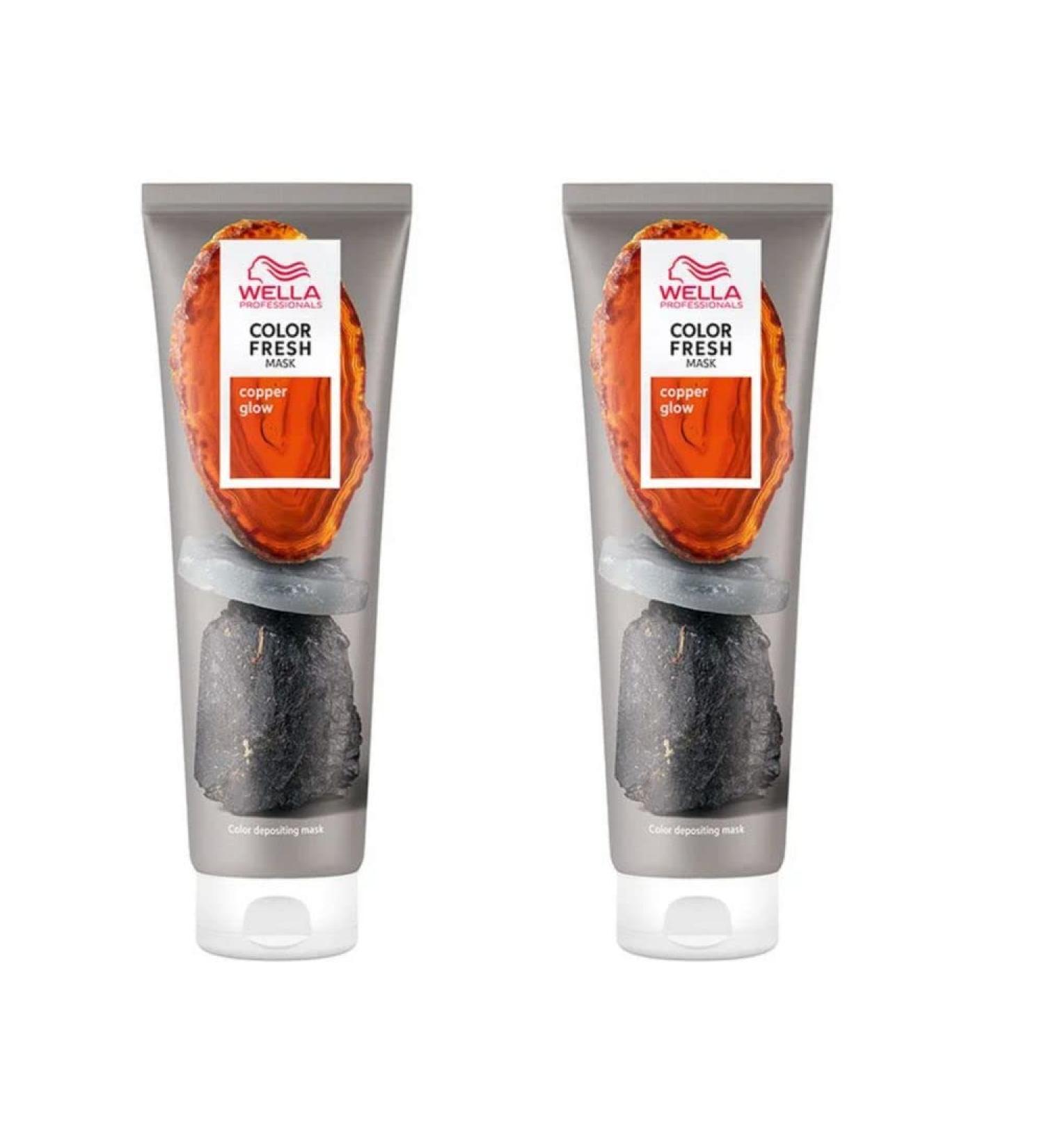 WELLA PROFESSIONALS - Pack of 2 Color Fresh Mask Temporary Coloring Mask Copper 150ml - Buy Online on GoSupps.com