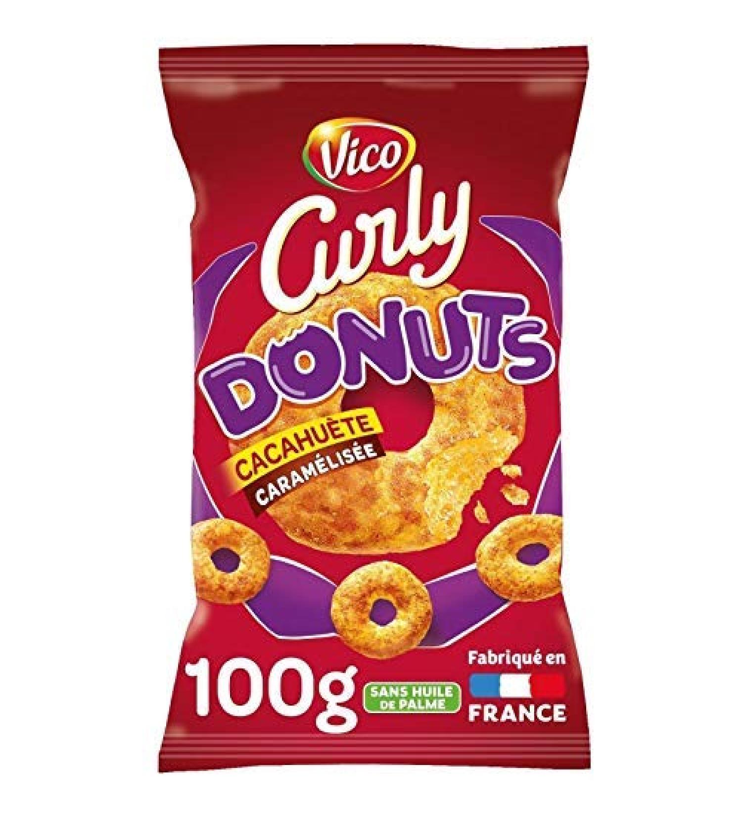 VICO CURLY - Curly Cacahuete 100G - Pack of 4 - free delivery