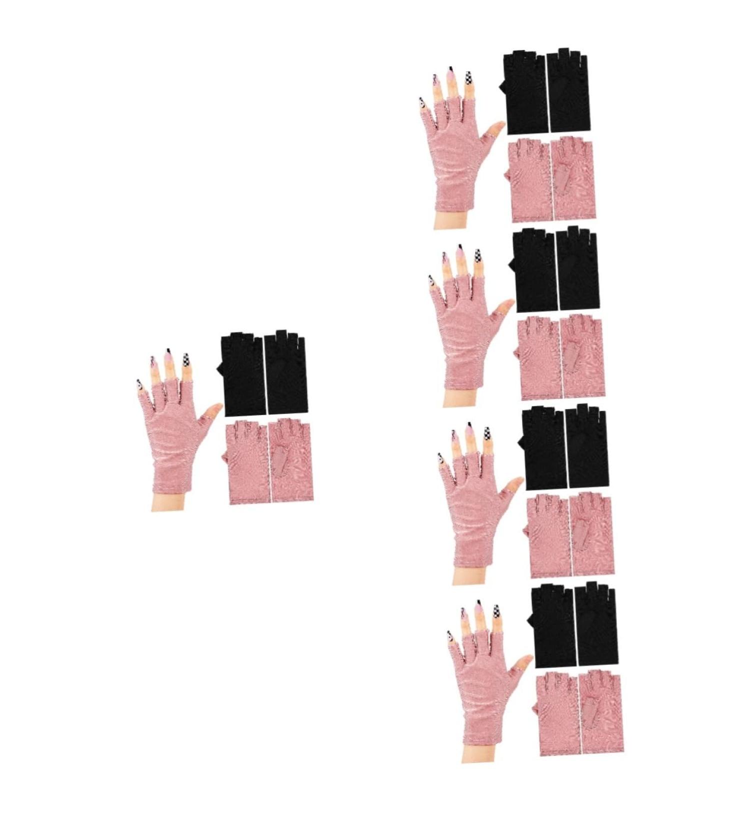 FRCOLOR 10 Pairs Uv Gloves Uv Protection Gloves Hand Gloves for Protection Gel Manicure Gloves Uv Sun Protection Gloves Fingerless Gloves for Women Anti Gloves Nail Manicure Tools Cotton - Buy Online on GoSupps.com
