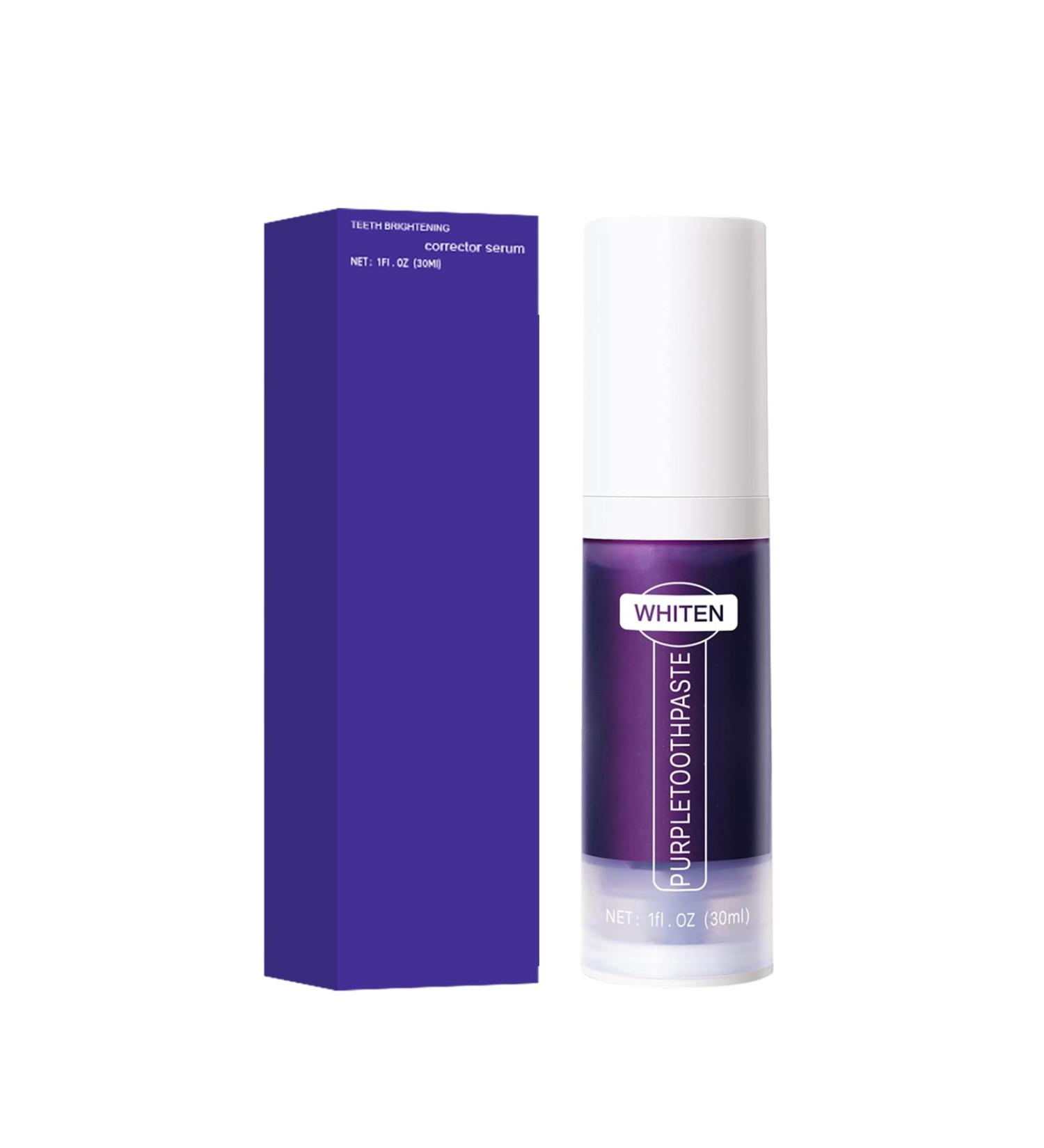 bellv Purple Teeth Whitener - 30 ml - Toothpaste with plant extracts - Refreshing dental cleanser to clean teeth and improve breathing Bellv - Buy Online on GoSupps.com