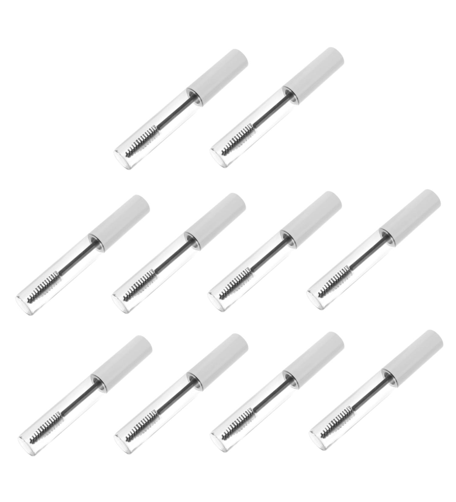 POPETPOP 10pcs Eyelash Tube Eyelash Brush Mascara Bottle Clear Empty Eyelash Cream Bottle Round Tubing - Buy Online on GoSupps.com