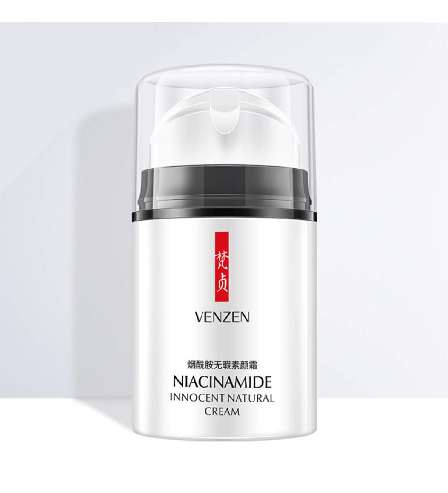 VENZEN Niacinamide Cream - Natural Skin Care for Deep Hydration, Moisturizing Vitamin B3 Formula - 50g - Buy Online on GoSupps.com