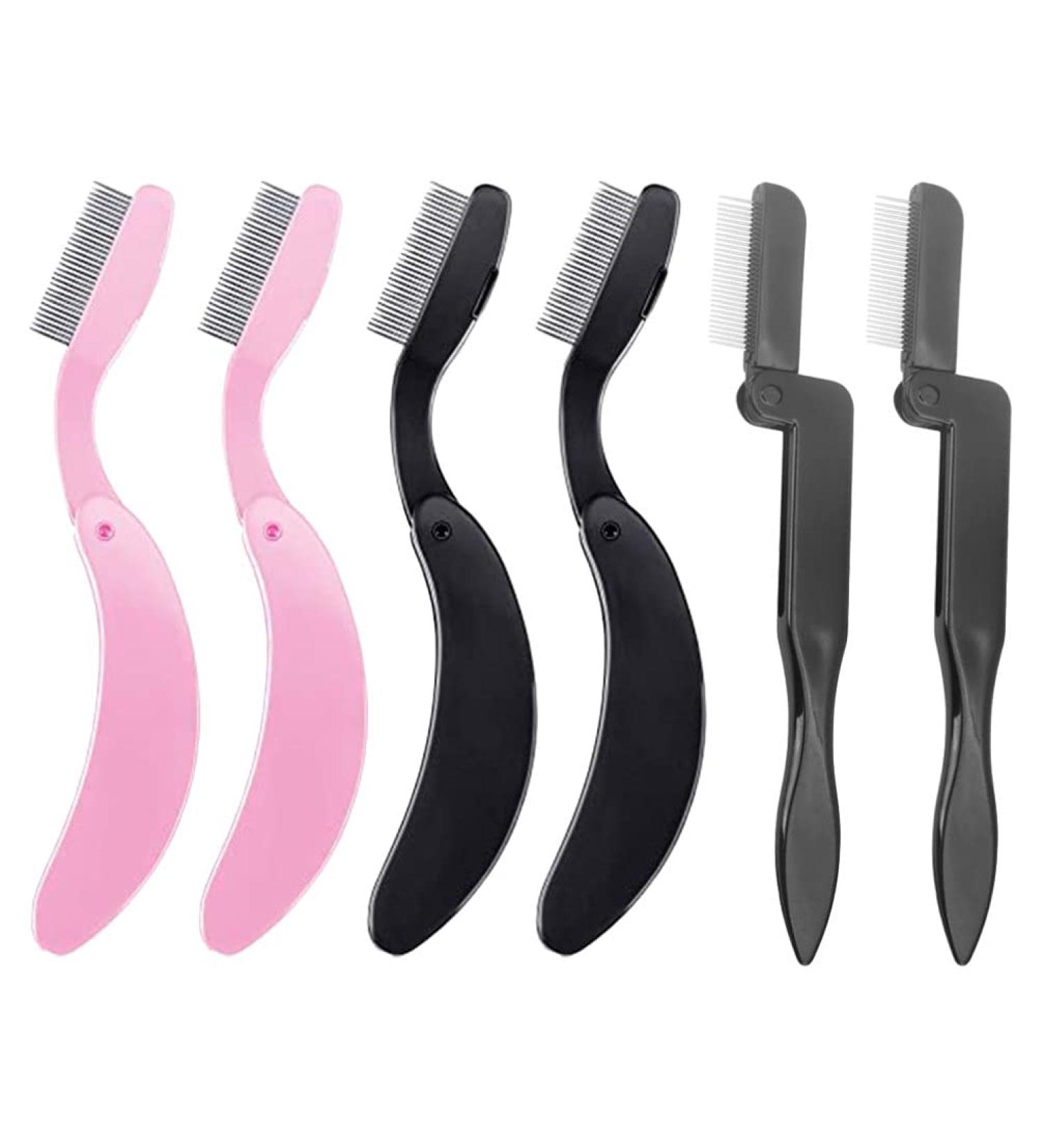 Buy Minkissy 6-Piece Foldable Eyebrow Comb Set | Stainless Steel Eyelash Separators & Mascara Tool - Collapsible & Portable - Buy Online on GoSupps.com