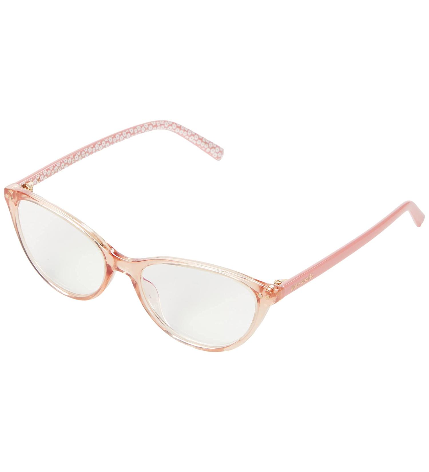 Kate Spade New York Women's Roanne Blue Light Readers Cat Eye Reading Glasses Pink/Demo Lens 54mm 16mm + 2.5