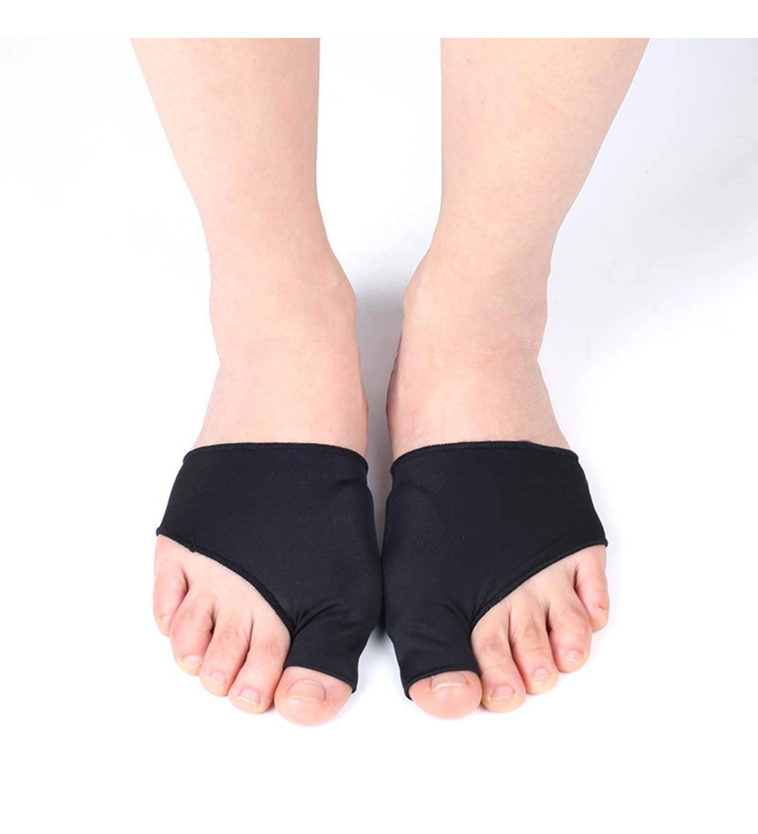 Hallux Valgus Bandage - Soft Breathable Bunion Corrector for Men & Women | Pain Relief While Sleeping (Size L 40-45) - Black - Buy Online on GoSupps.com