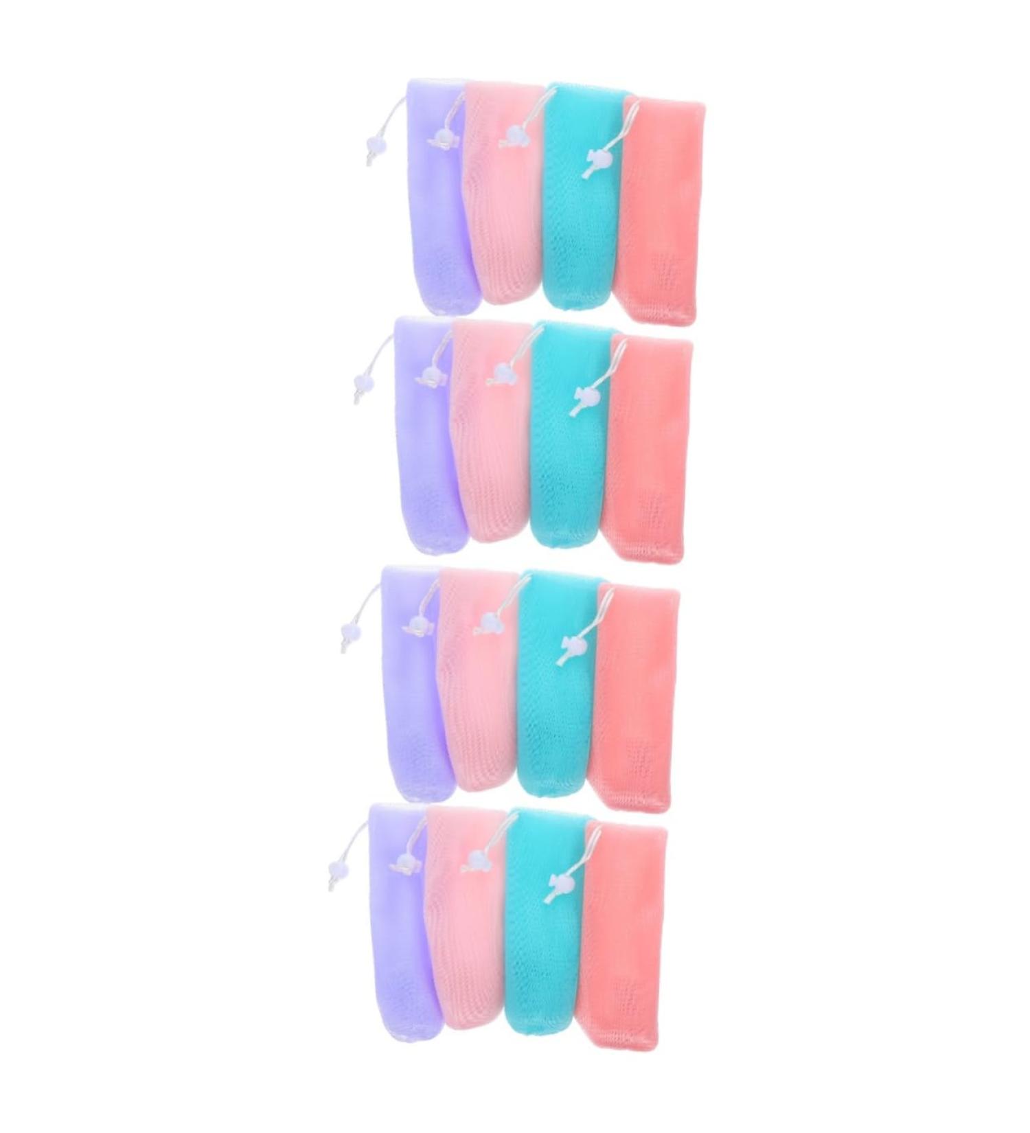 FOMIYES 16 Pcs Soap Foaming Net Soap Bags for Soap Bars Sponge Pocket Soap Bags for Bathroom Soap Bar Bag Pe 15.50X6.00X2.50CMx2pcs Assorted Colorx2pcs - Buy Online on GoSupps.com