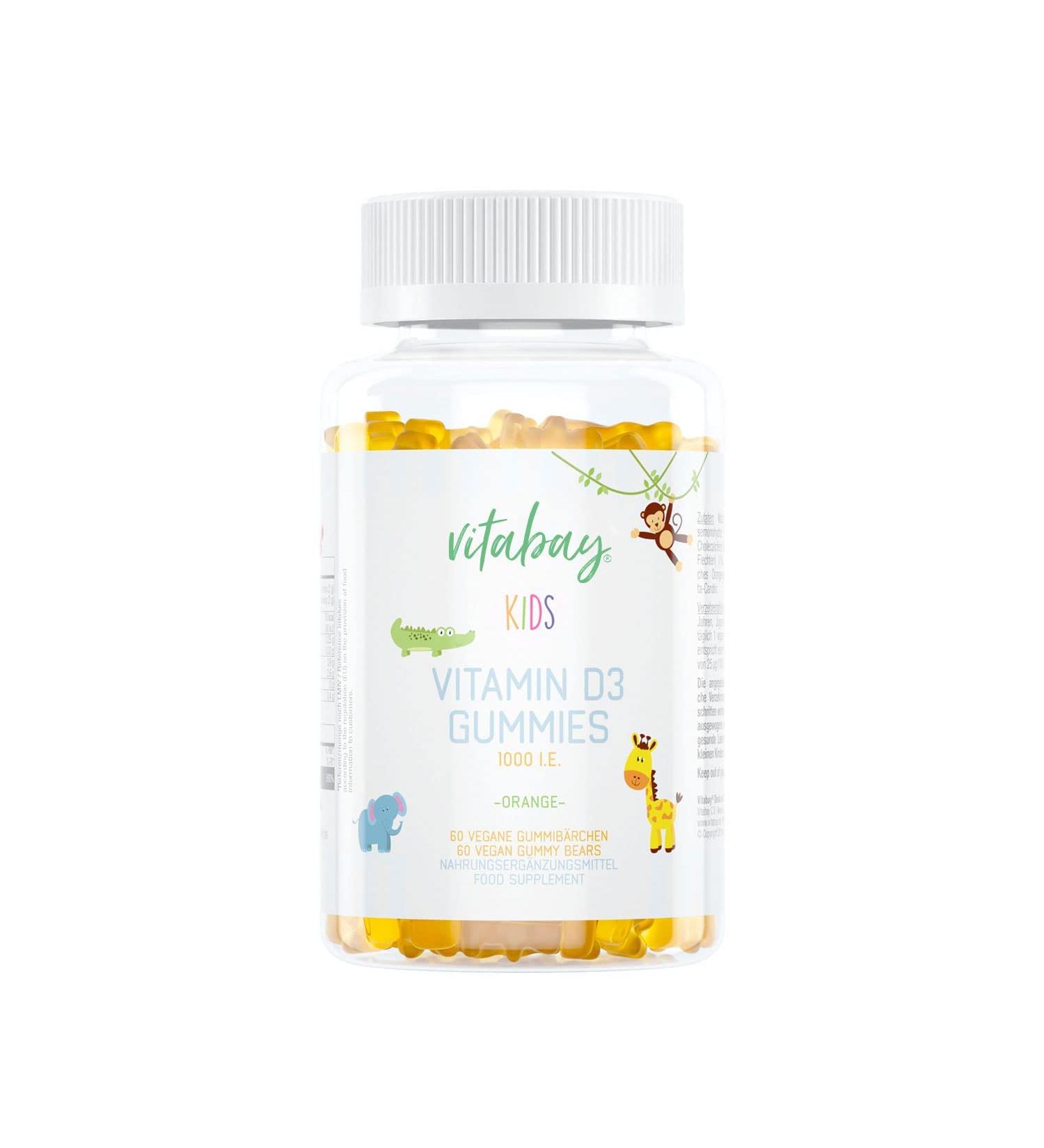 Vitabay Vitamin D3 for Children - 60 Vegan Gummy Bears | Supports Immune System & Healthy Growth - Buy Online on GoSupps.com