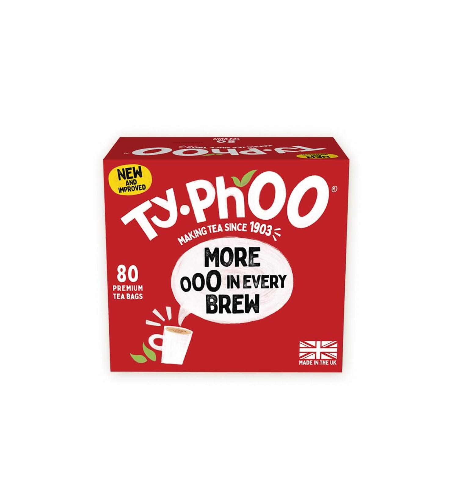 Typhoo Tea Bags - 80 Pack - Buy Online on GoSupps.com