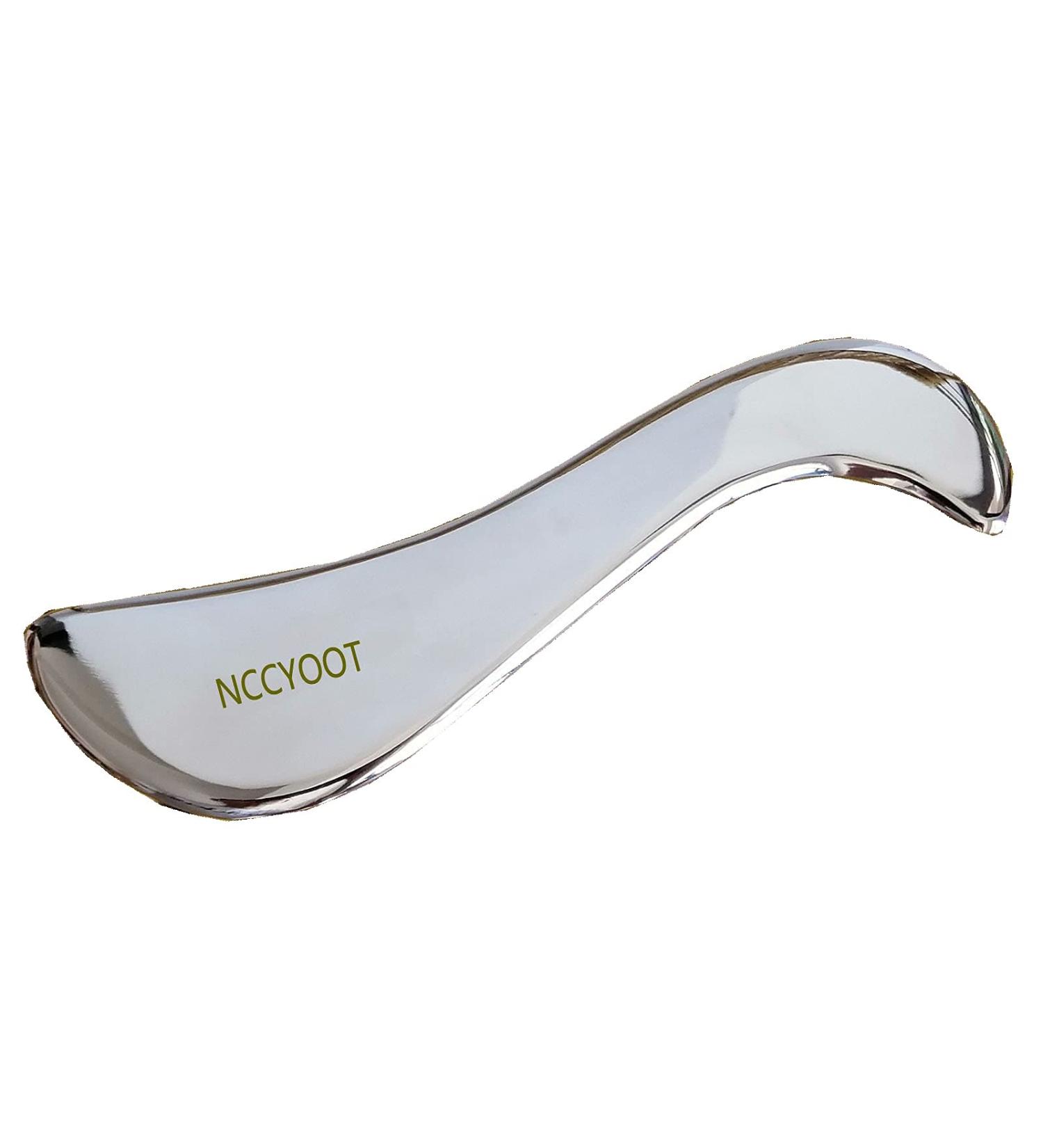 NCCYOOT gua sha tool gua sha stainless steel iastm tool Gussha massage tool muscle scraping tool for Soft Tissue Therapy and Reduce Arms Back Legs Neck Shoulder Muscle Pain(ms) S shape - Buy Online on GoSupps.com
