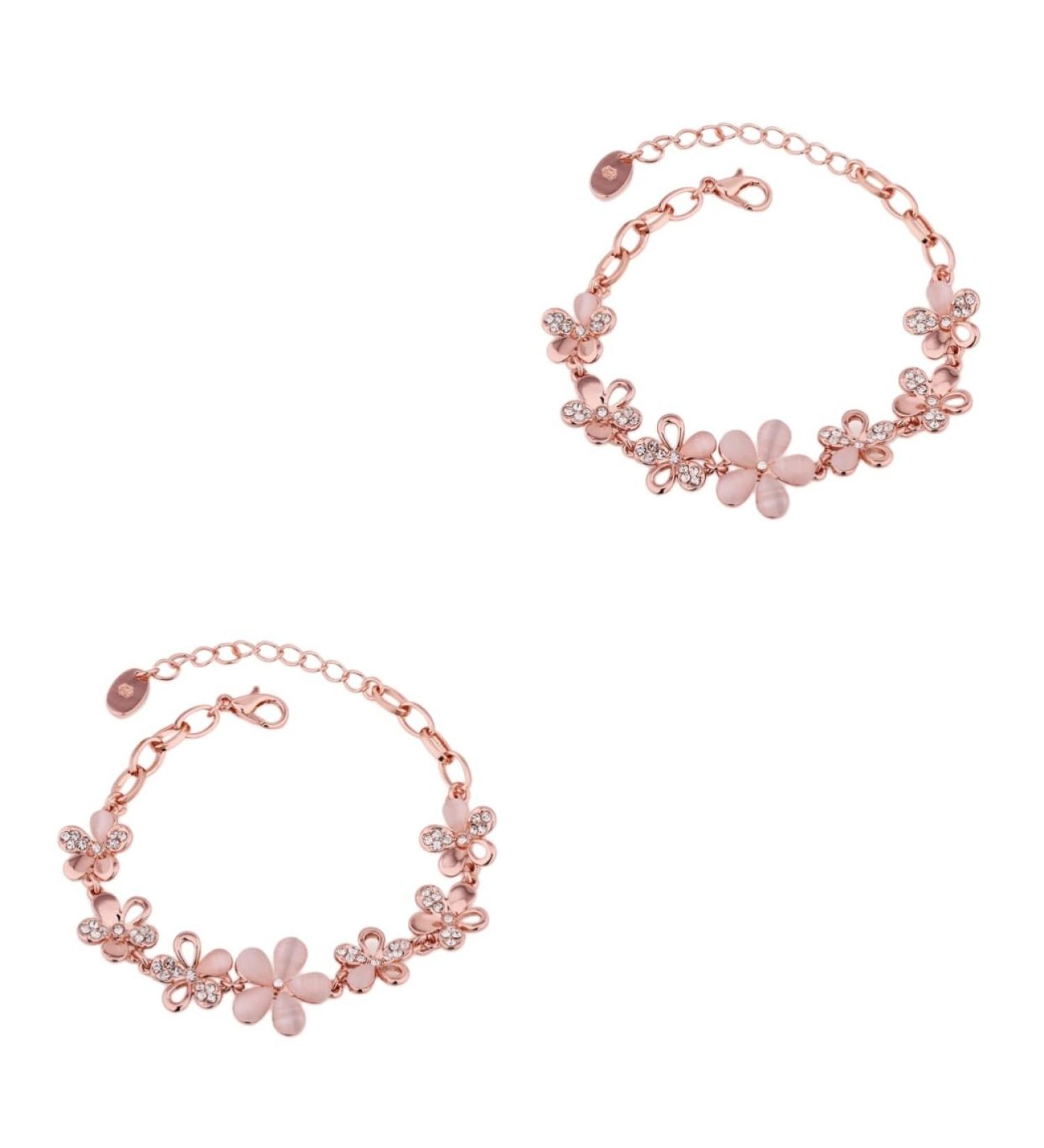 FOMIYES 2pcs crystal bracelets bead bracelets rose gold bangle bracelets for women Rose Gold Beads Bracelet 1 count (Pack of 1) Pinkx2pcs - Buy Online on GoSupps.com