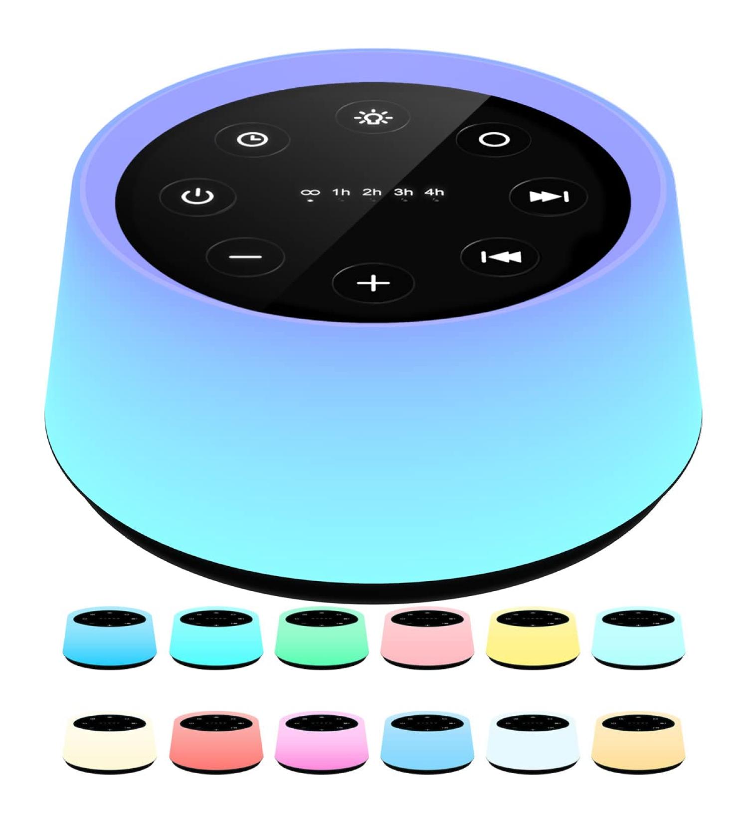 ColorsNoise Sound Machine | 30 Soothing Sounds | 12 Colors Baby Night Light | Memory Function | T-Black - Buy Online on GoSupps.com