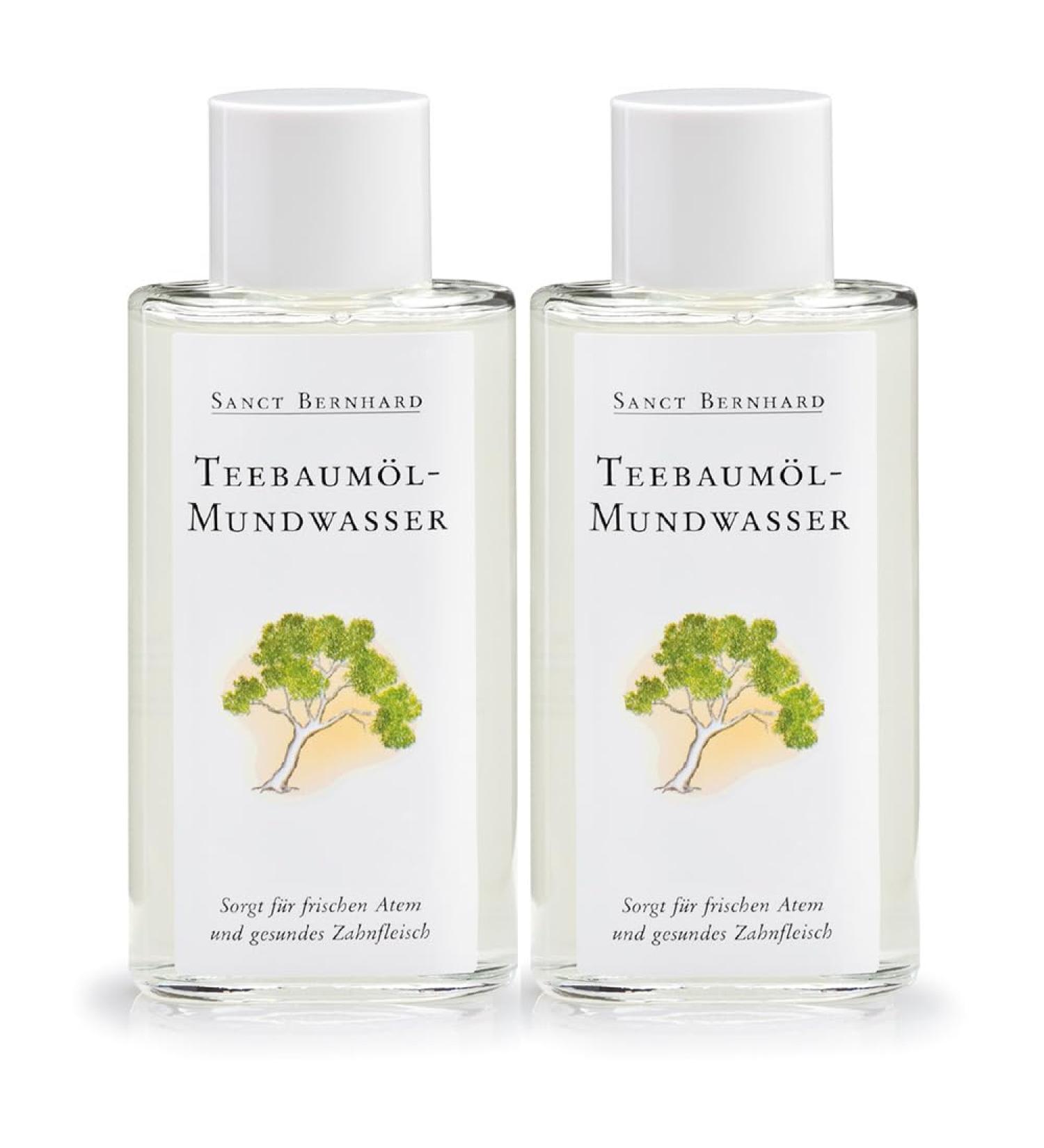 Sanct Bernhard tea tree oil mouthwash with tea tree oil spearmint oil sage oil & rosemary oil | 2 x 100 ml 200 ml