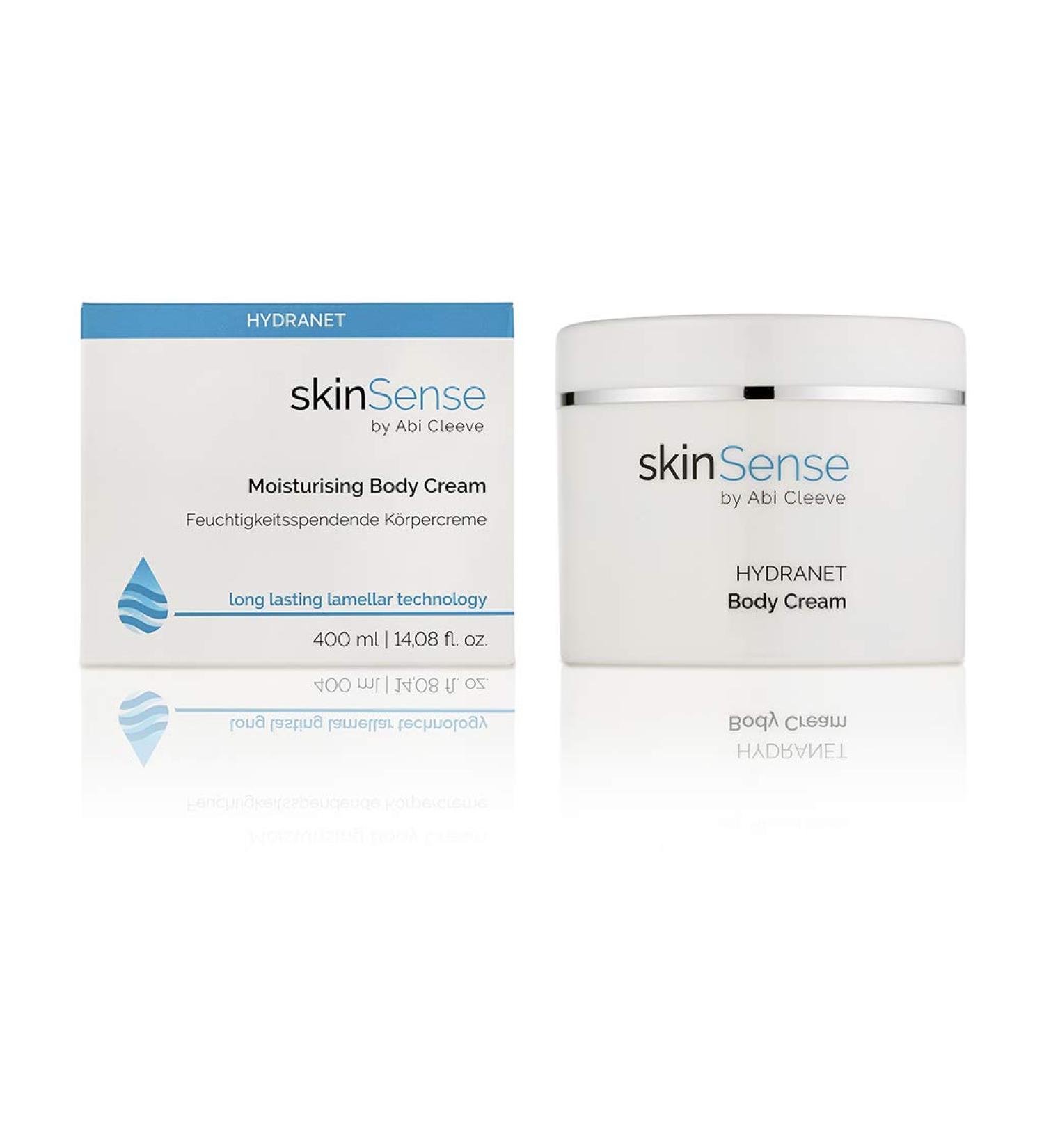 SkinSense Hydranet Body Cream 400ml Deep Moisture Body Lotion Body Moisturiser for Men and Women Intense Moisturiser for Dry Skin Hydrating Skin Care - Buy Online on GoSupps.com