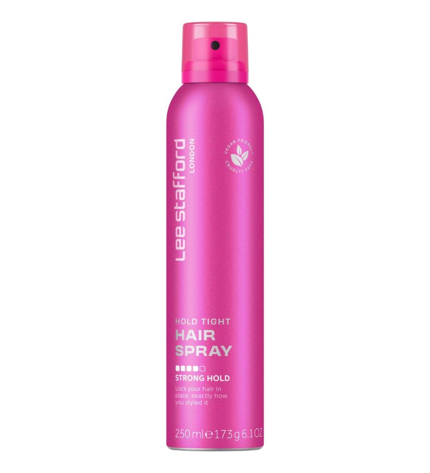 Lee Stafford Hairspray | Hold Tight Hair Spray - Best Strong Long Lasting Extra Hold Styling Mist Anti Frizz Freeze in Place Adds Shine Volumizing Unscented Lightweight 6.1 Oz - Buy Online on GoSupps.com