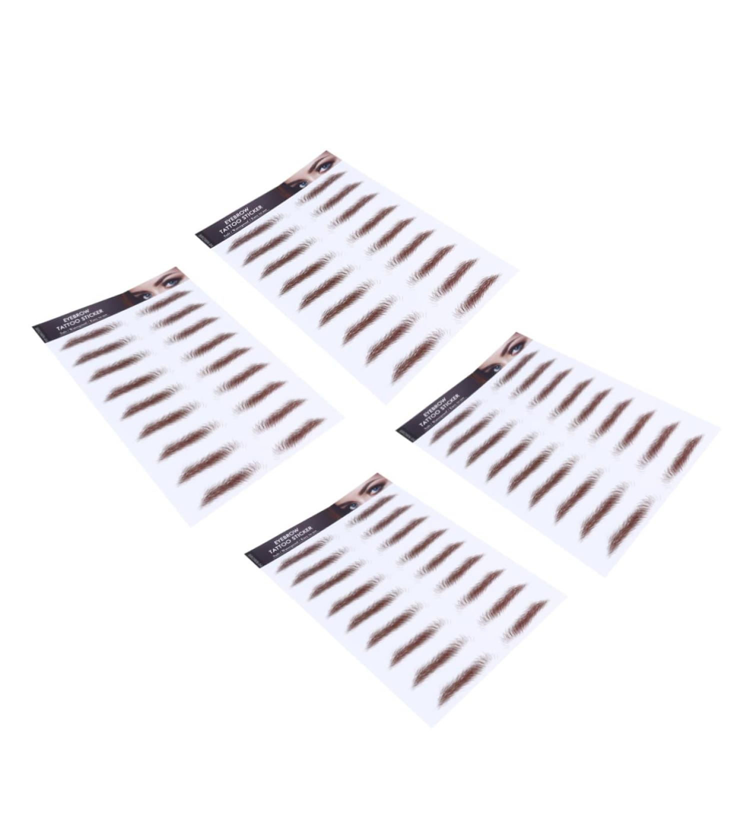 FOYTOKI 4pcs Eyebrow Stickers 6d Hair Eyebrows Hair-like Eyebrows False Eyebrows Cosmetics Transport 4d Mold 21x15cm Brown - Buy Online on GoSupps.com
