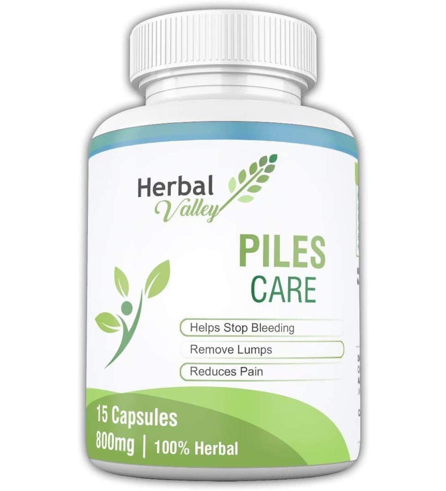 HerbalValley CROW Piles Care Capsules - 15 Capsules | Natural Relief and Support - Buy Online on GoSupps.com