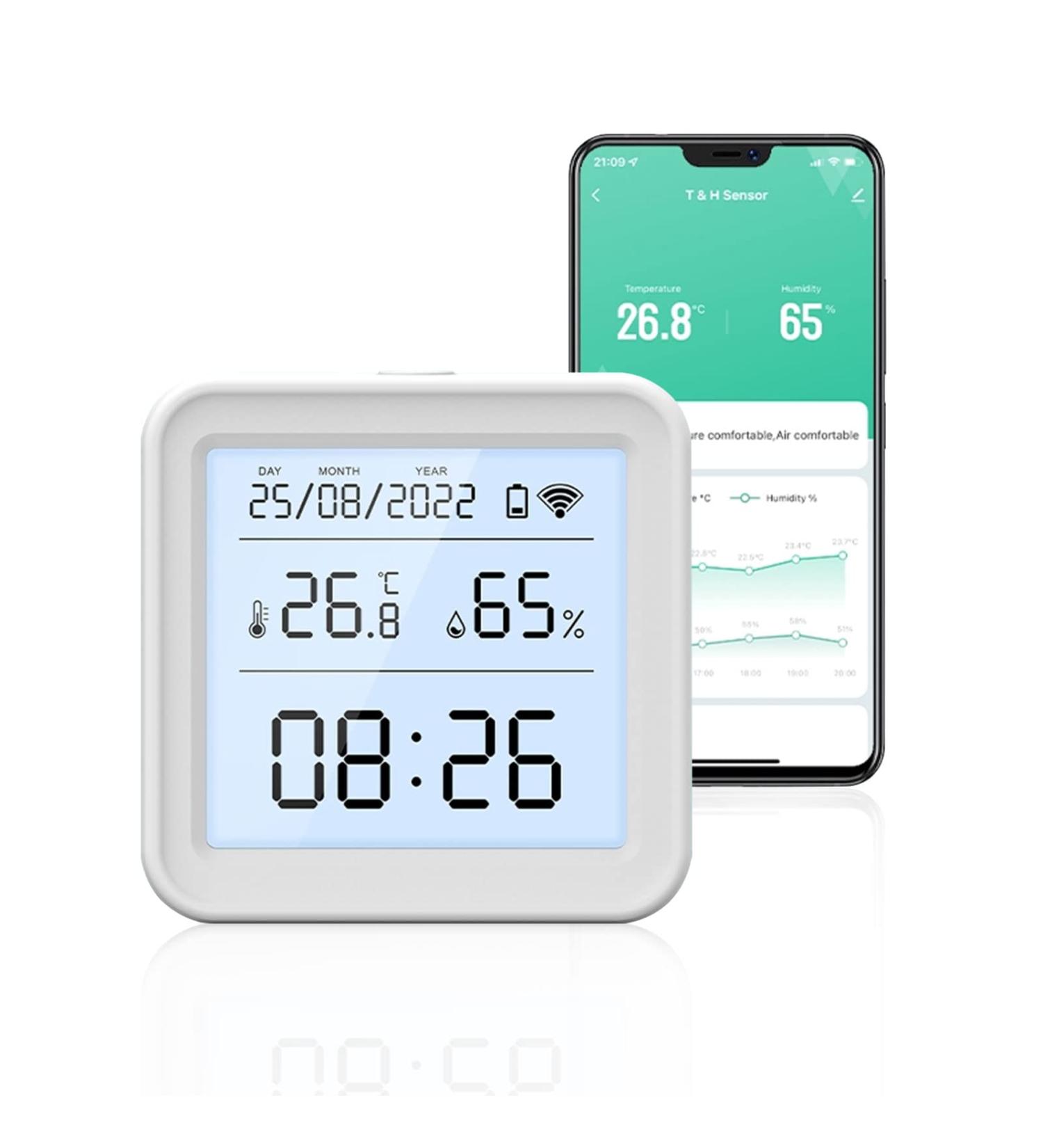 DIFCUL WIFI Thermometer Hygrometer - Mini LCD Digital Indoor Thermometer with Alexa & Google Support | Accurate Temperature & Humidity Monitor - Buy Online on GoSupps.com
