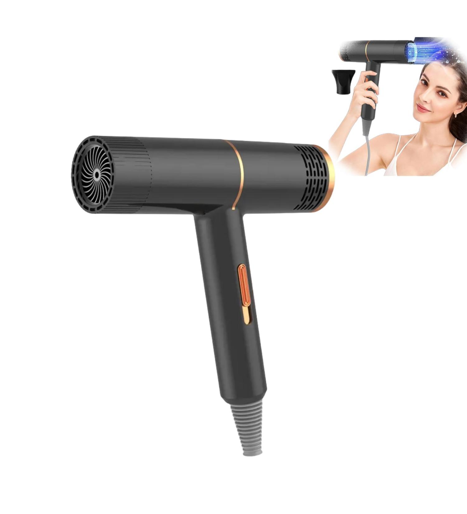 Electric Hair Dryer High-Power Electric Hair Dryer Home Hair Dryer Hot Wind Comb Hair Salon Blowing Comb 3 Mode Wet and Dry (Black) - Buy Online on GoSupps.com