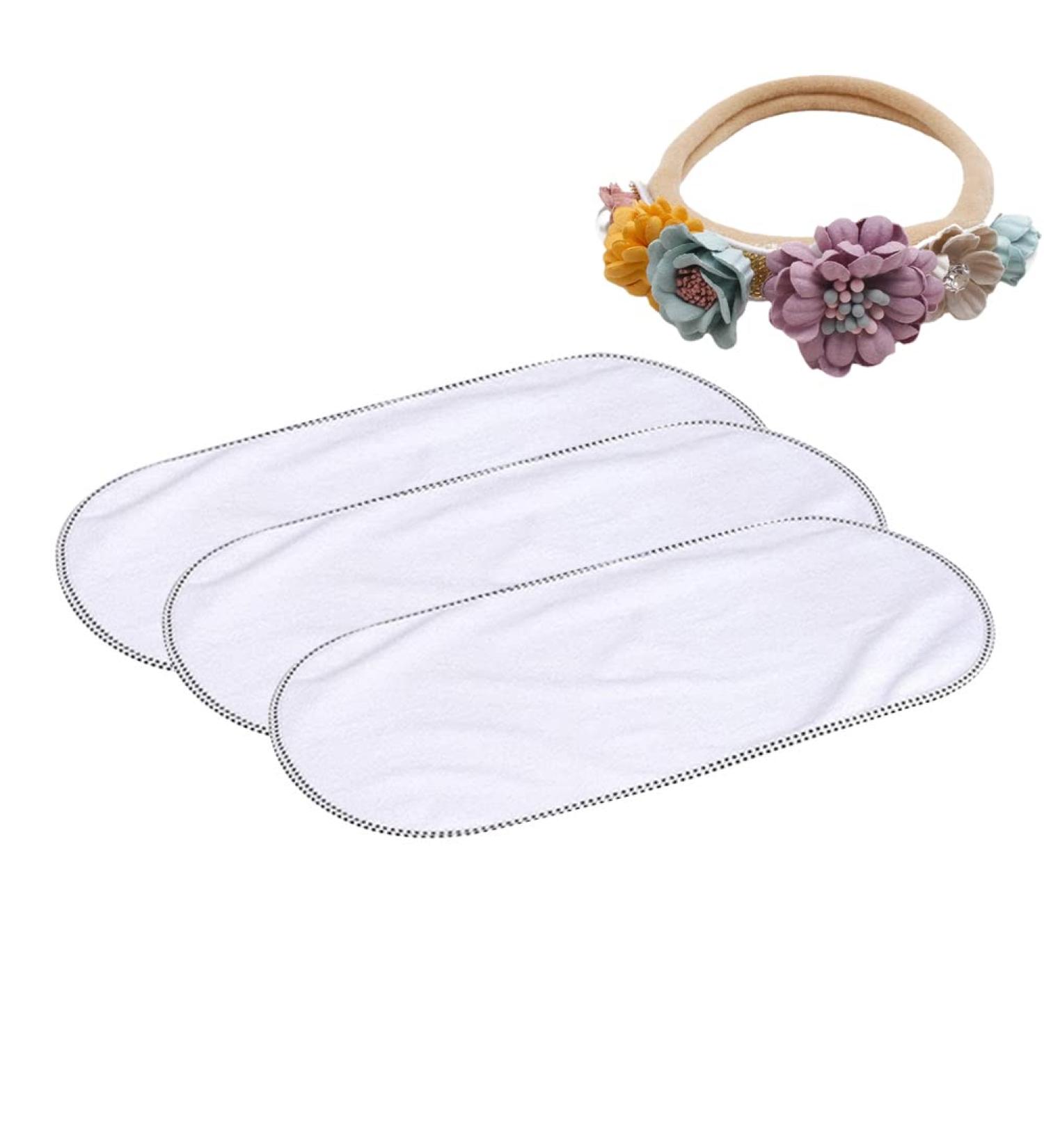 3pcs Cotton Waterproof Changing Pads Set with Flower Headband - 30x60cm | Washable & Reusable Diapers Liners Mat - Perfect for Home & Travel - Buy Online on GoSupps.com