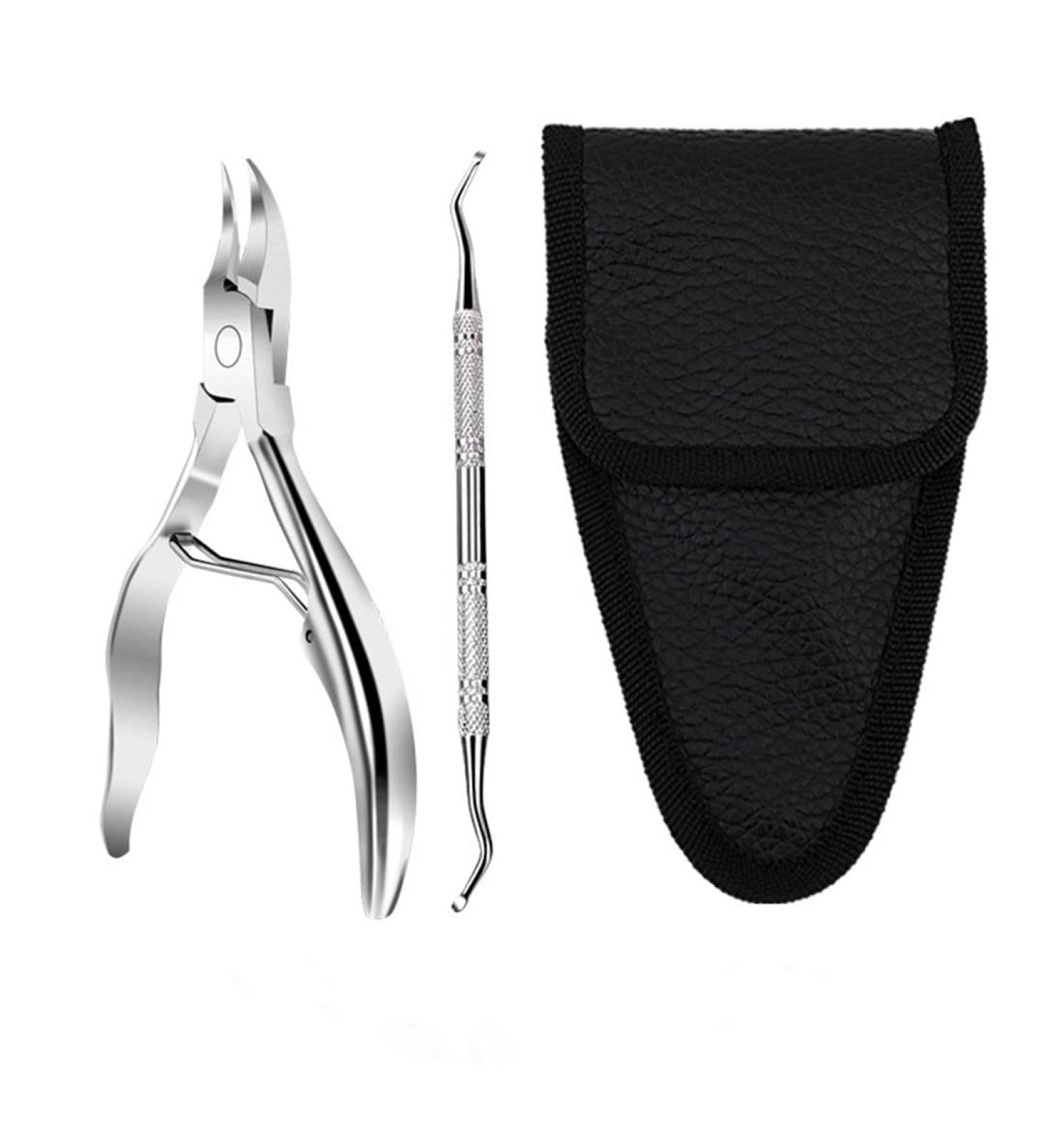 Nail Clipper Lngrown Toenail Cuticle Nippers Nail File Dead Skin Pedicure Stainless Steel Cutters Tools Nail Maincu 2PCS