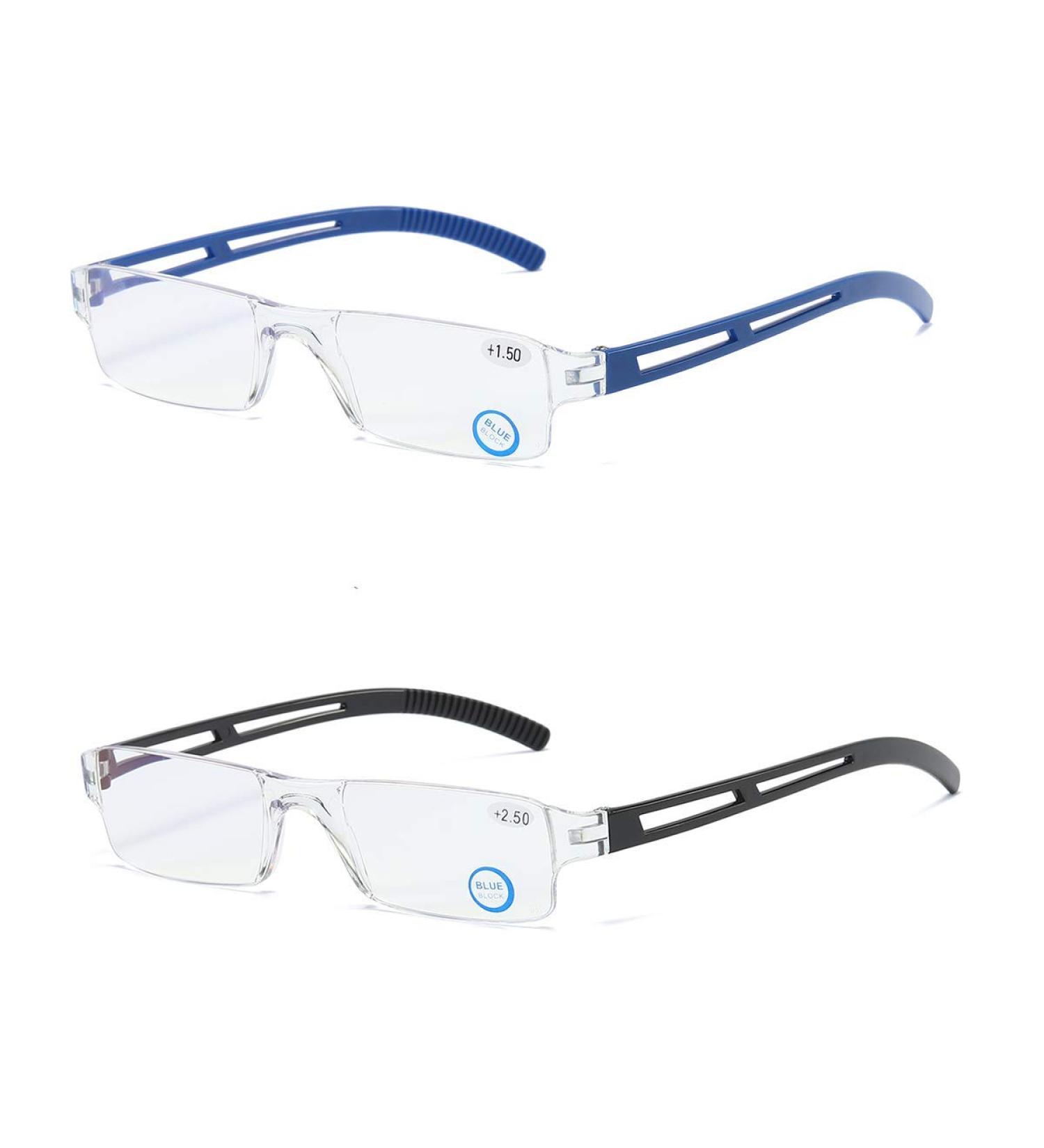 Kokobin Frameless Reading Glasses - Anti Blue Light Visual Aid +2.0 Diopters for Men & Women - 2 Pack - Buy Online on GoSupps.com