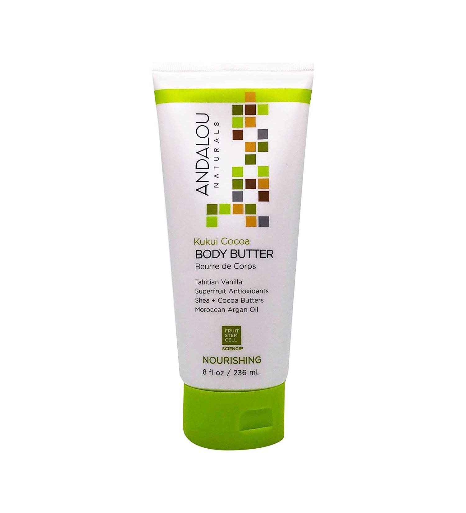 ANDALOU NATURALS Kukui Cocoa Body Butter - 8 OZ | Hydrating & Nourishing Skin Care | International Shipping Available - Buy Online on GoSupps.com