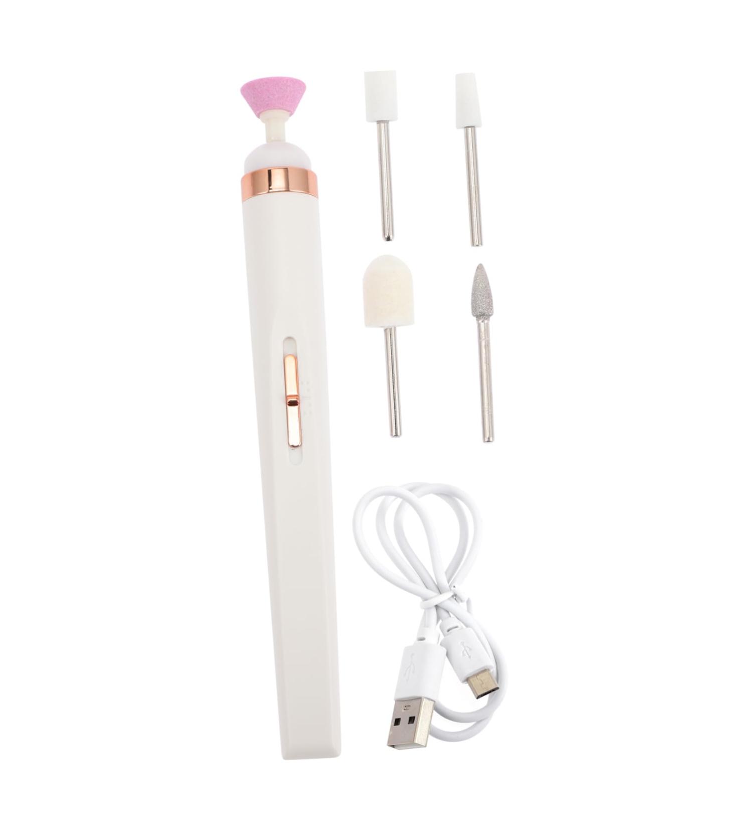 Healeved 2 Sets Nail Polisher Wireless Nail Drill Portable Nail Drill Nail Grinder Drill for Nails Professional Brushless Nail Kits Nail Shaper Electric Plastic White Nail File - Buy Online on GoSupps.com