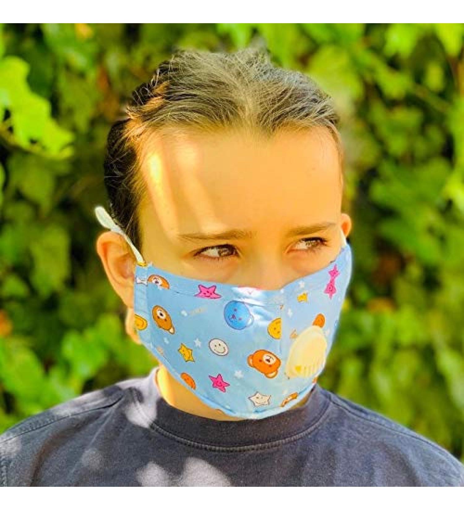 Buy Ariel 33 Cotton Masks for Kids - Washable Denim Pattern Breathable with 2.5 Filter | 2-Piece Set - Buy Online on GoSupps.com