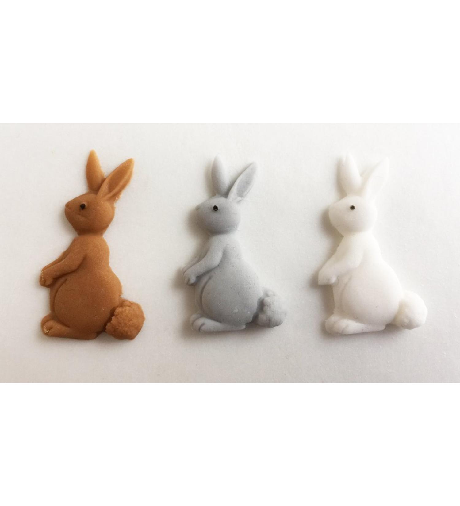 6 Mixed Colour Sugar Bunnies- Edible & Handmade with Love in The UK! - Buy Online on GoSupps.com