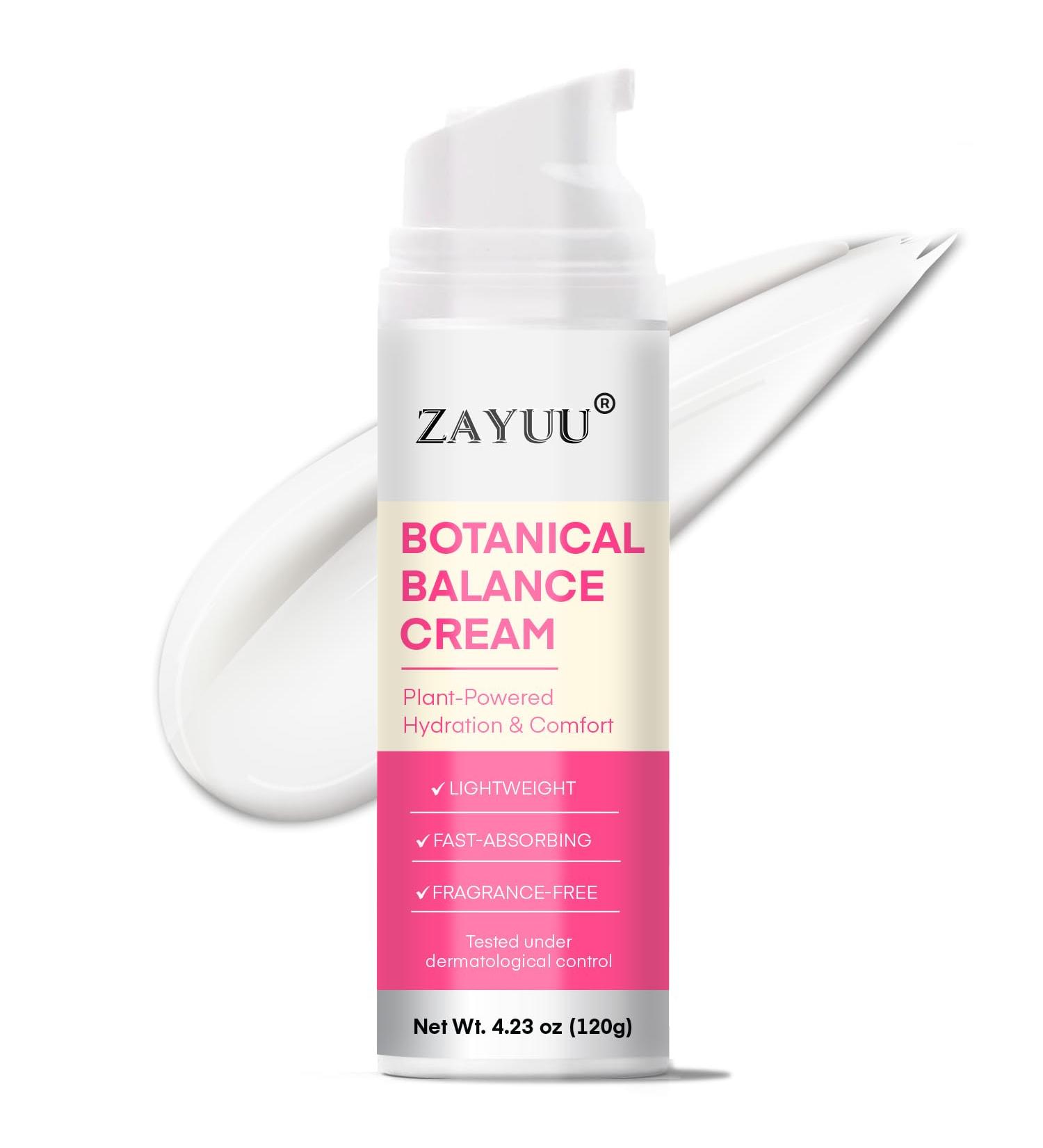 ZAYUU Botanical Balance Hydrating Cream for Women: Fragrance-Free Moisturizer with Squalane Niacinamide Hyaluronic Acid & Peptide Complex Lightweight Fast-Absorbing Non-Greasy 4.23 oz (120 g) - Buy Online on GoSupps.com