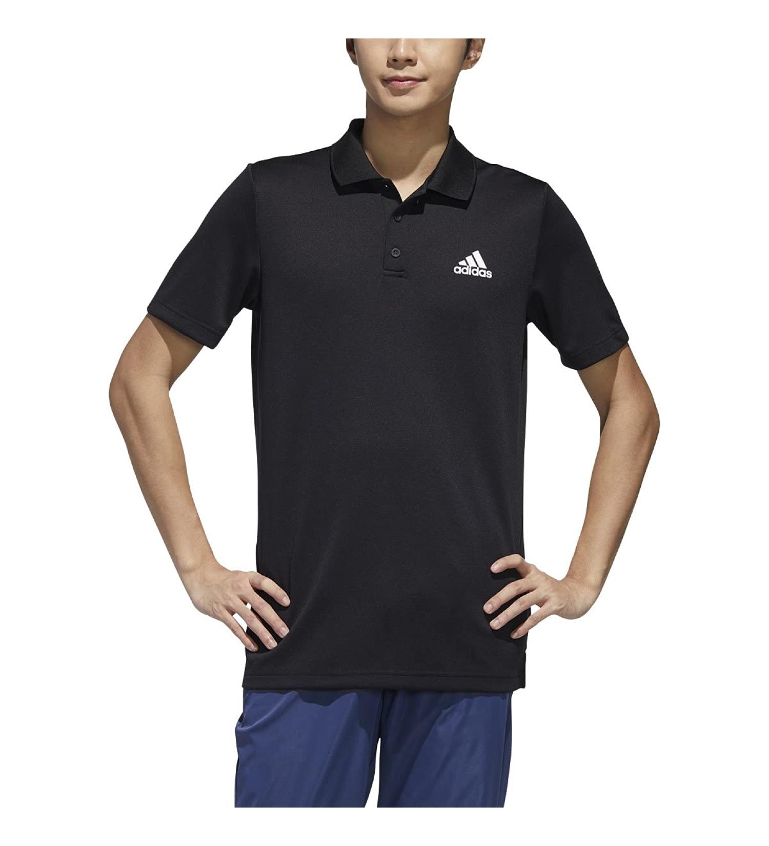 adidas Men's Designed 2 Move 3-Stripes Polo Shirt - X-Large - Black/White - Buy Online on GoSupps.com