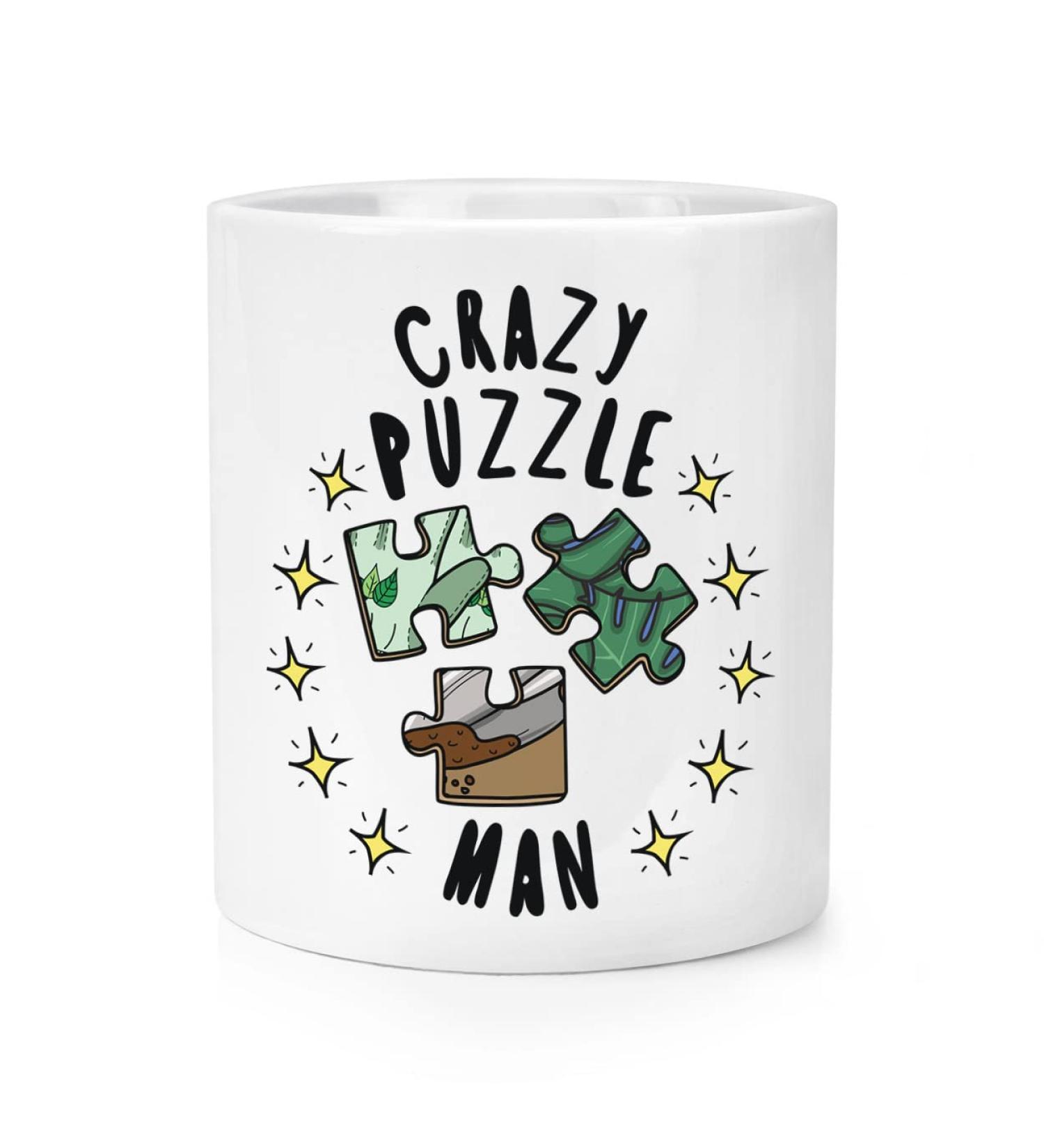 Crazy Puzzle Man Stars Makeup Brush Pencil Pot