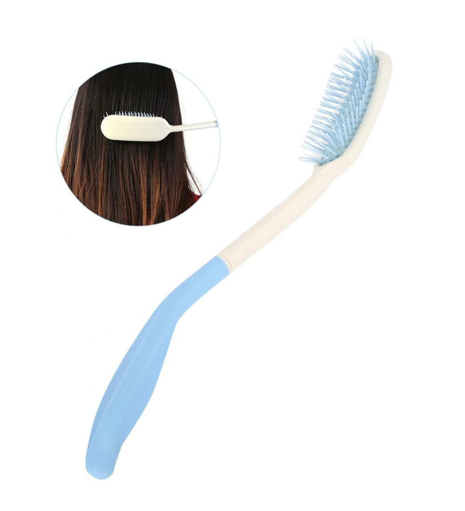 Ergonomic Long Stem Hair Brush | Anti-Slip Grip & Extended Reach | 1PC Soft Brush for Effortless Styling - Buy Online on GoSupps.com