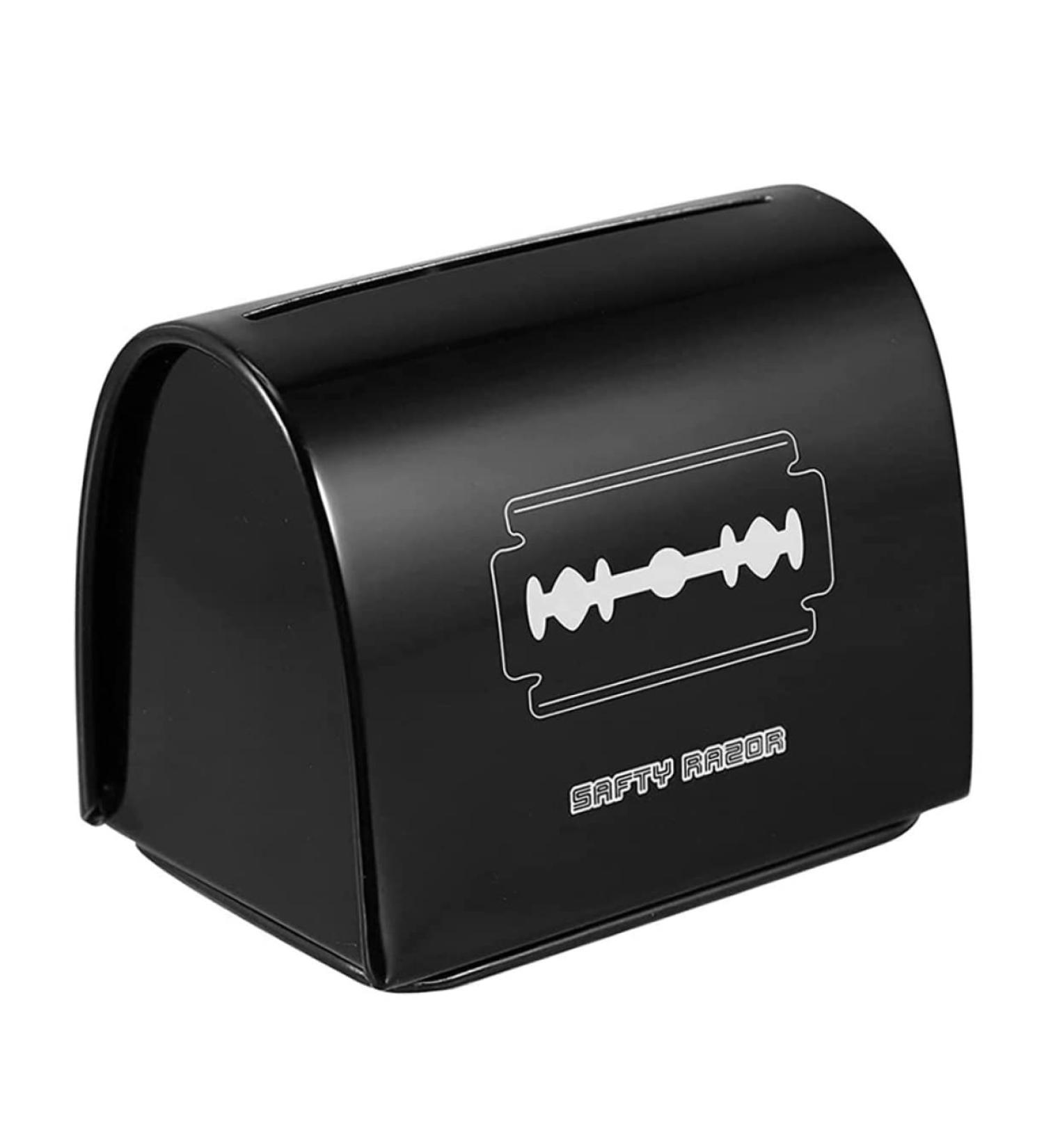 Minkissy Blade Recycling Box - Metal Razor Disposal Container for Milling Cutters & Manual Shavers - 6.5x6cm Black Storage Solution for Safe Disposal - Buy Online on GoSupps.com