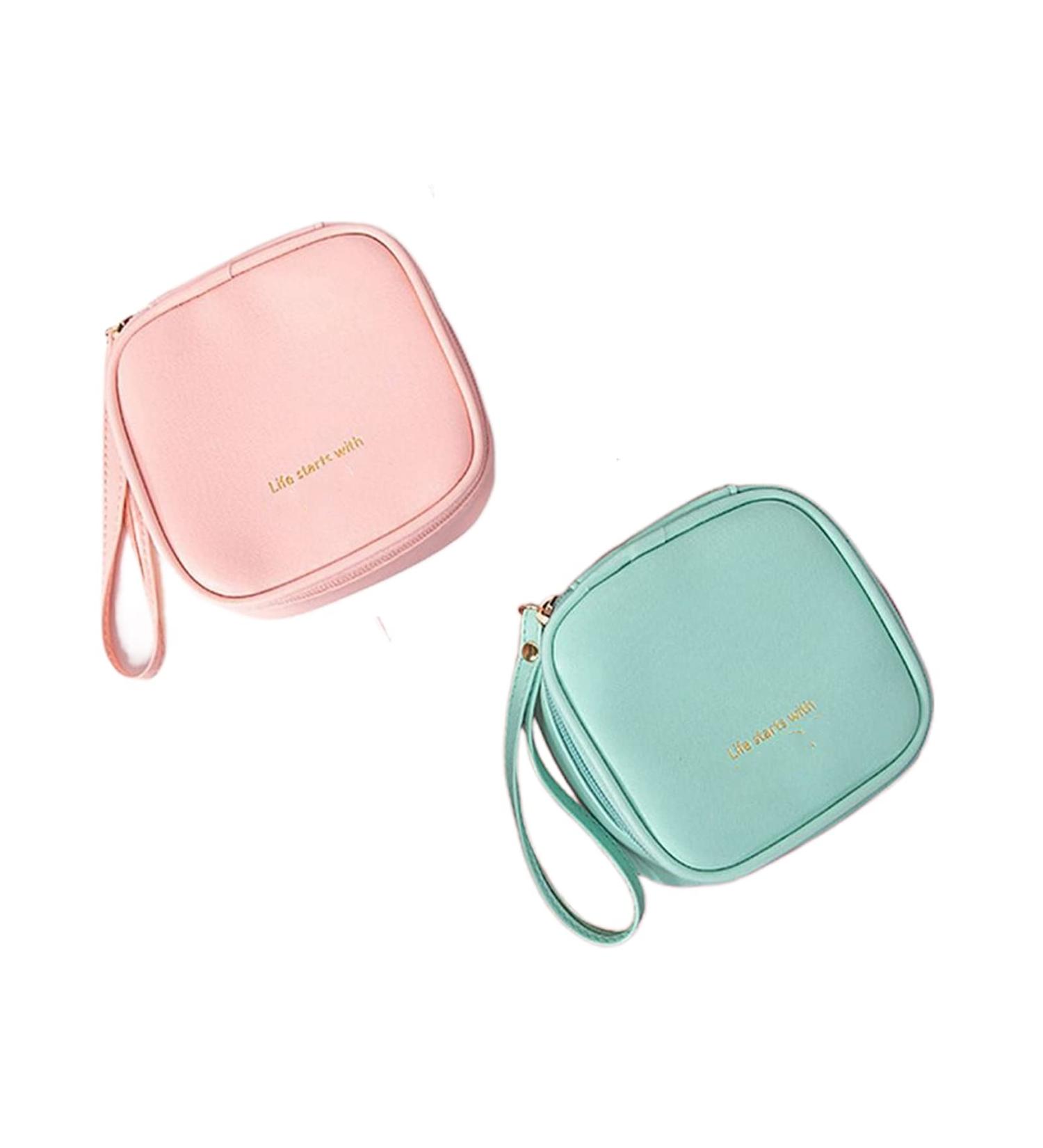 2 Pcs Sanitary Napkin Storage Bags | Portable Menstrual Cup Pouch | Feminine Menstruation Bag Holder | (5.5 x 4.7 Inch) - Buy Online on GoSupps.com